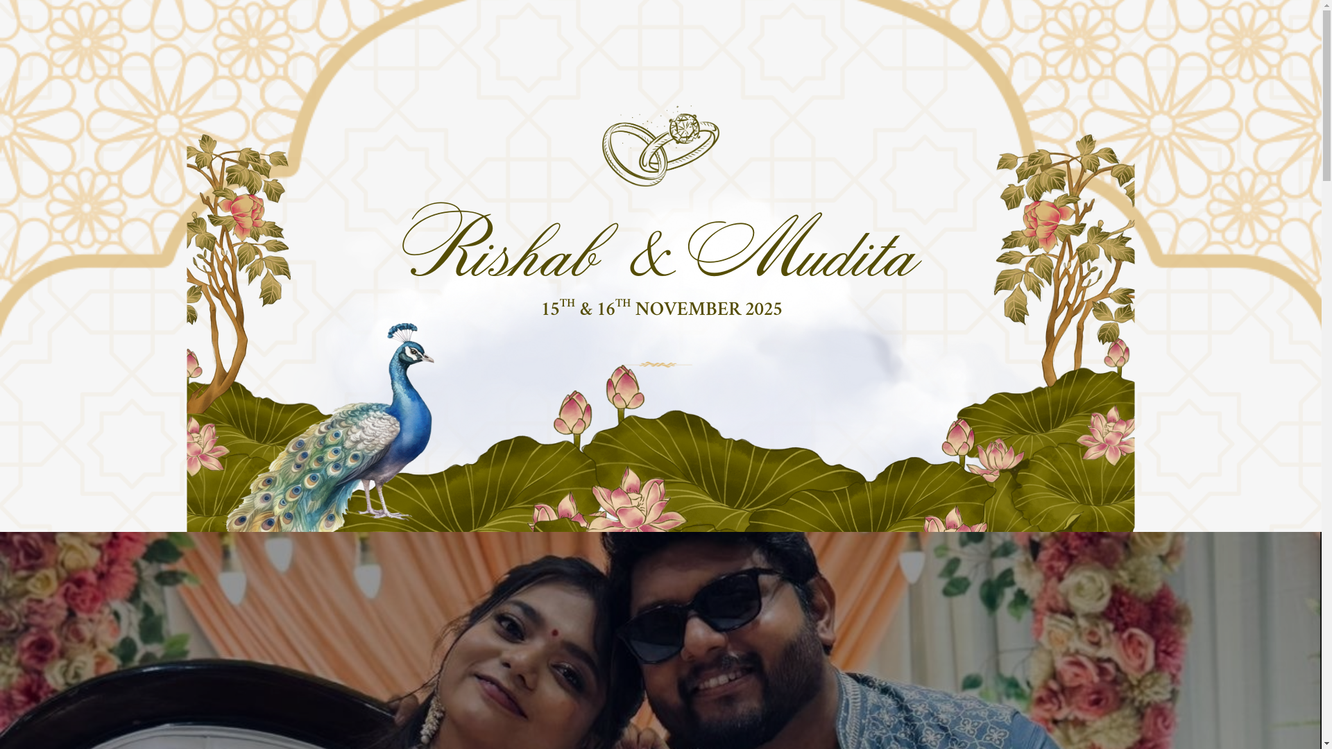 website screenshot of https://rishabwedsmudita.com/