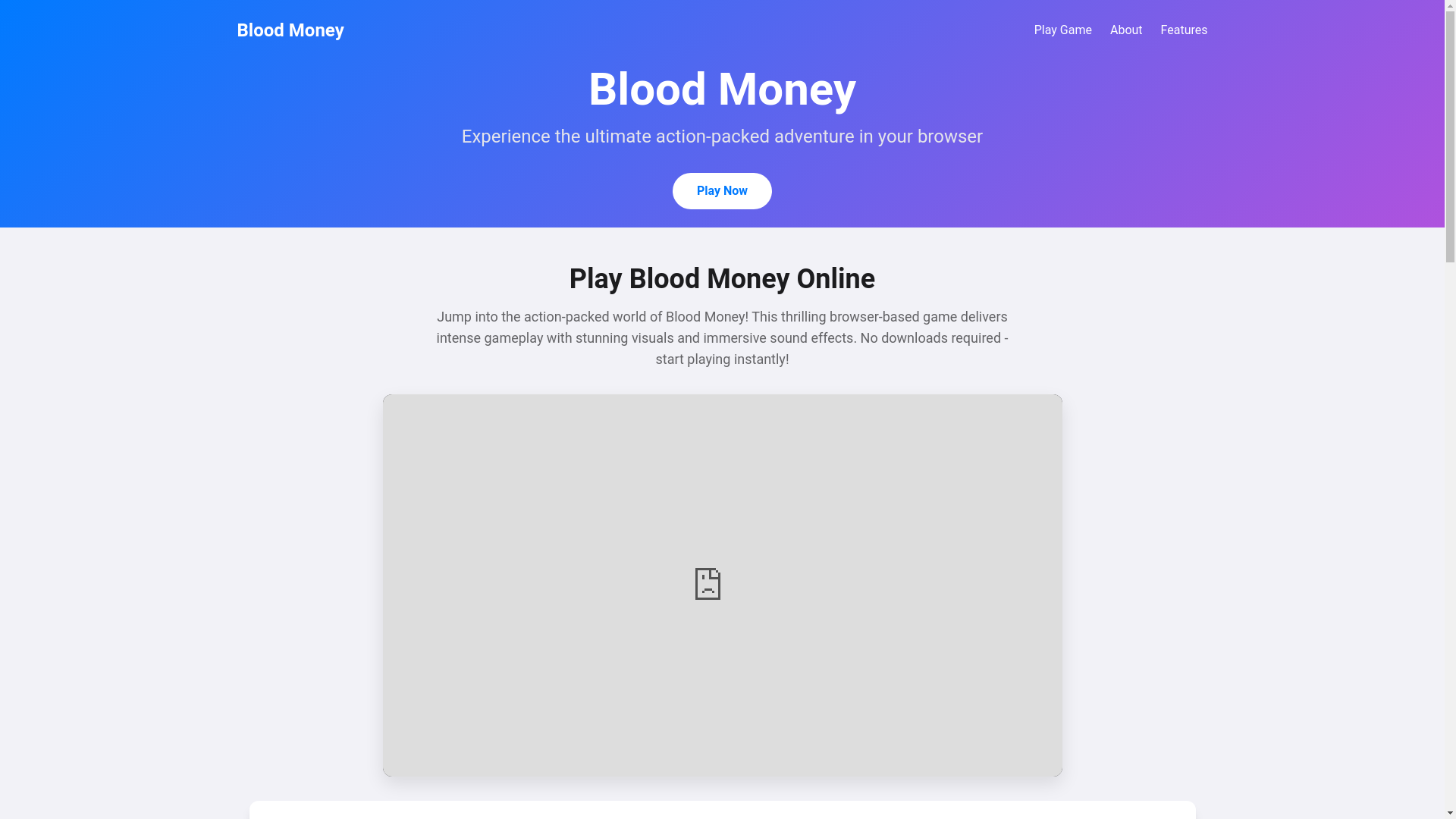 website screenshot of https://bloodmoney-cvj.pages.dev/