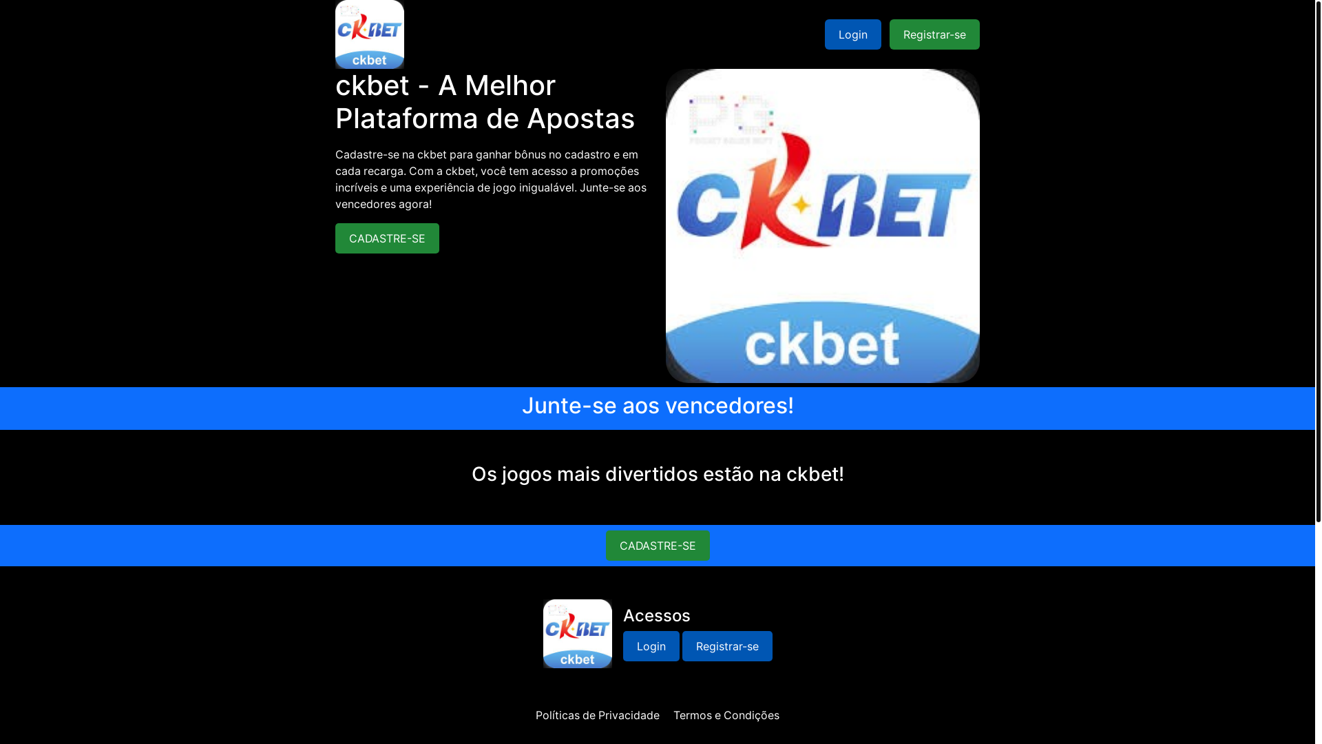 website screenshot of https://ckbet6g.com/