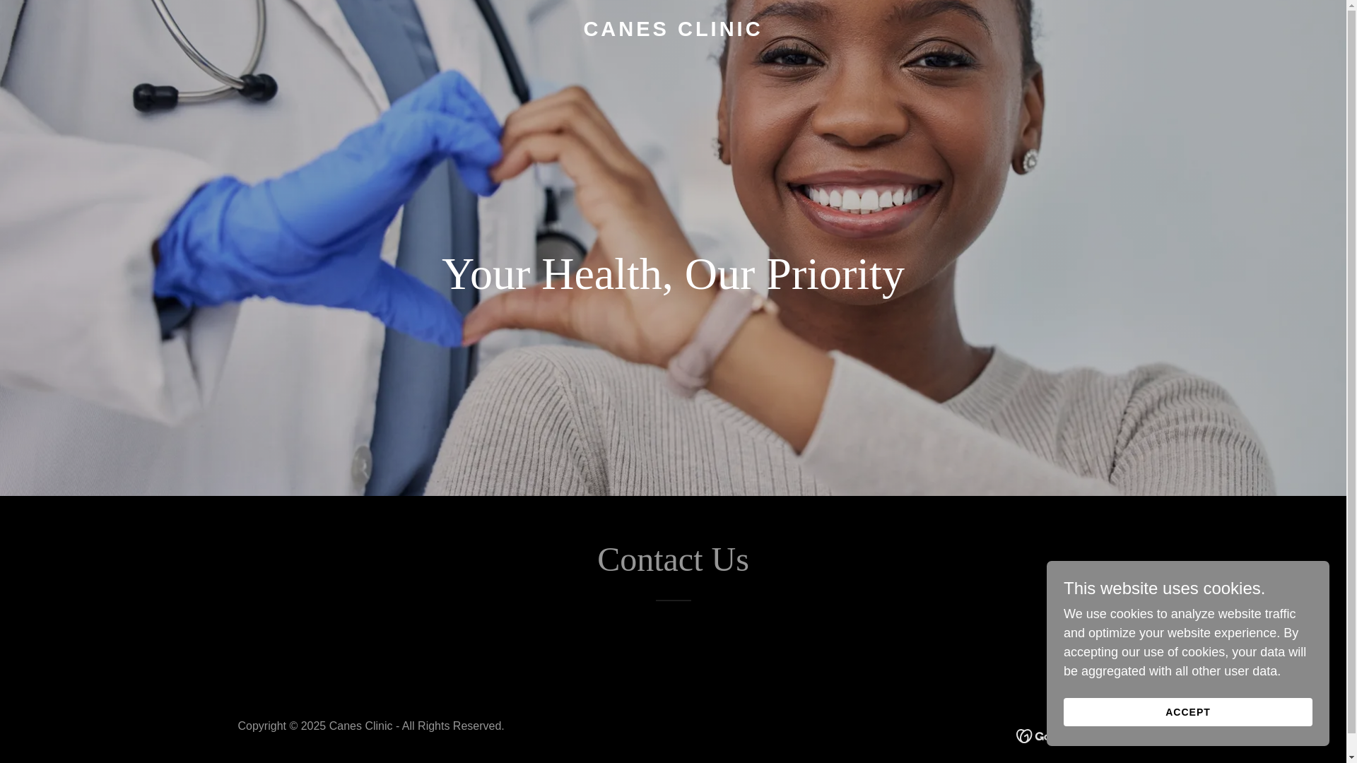 website screenshot of https://canesclinic.com/