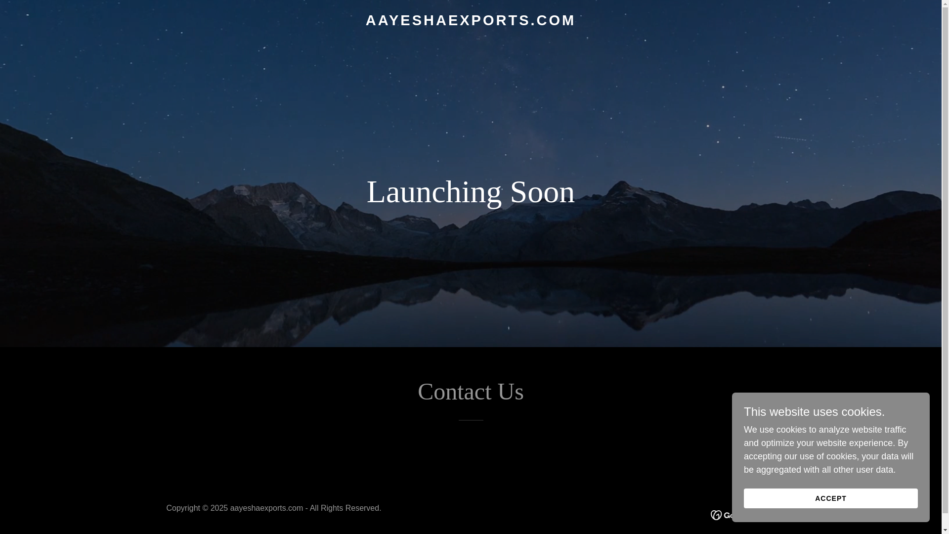 website screenshot of https://aayeshaexports.com/