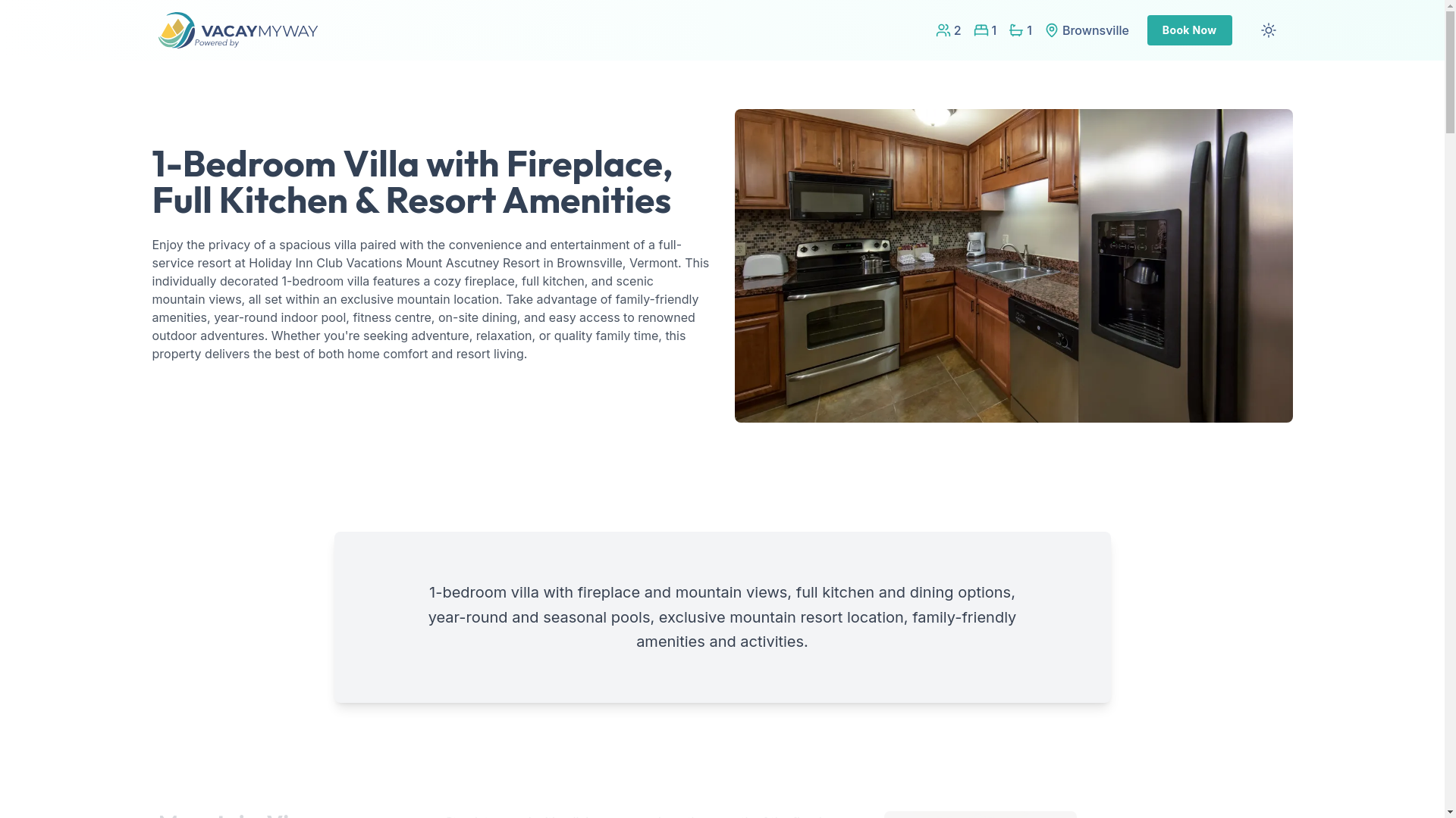 website screenshot of https://ascutneyview.house/
