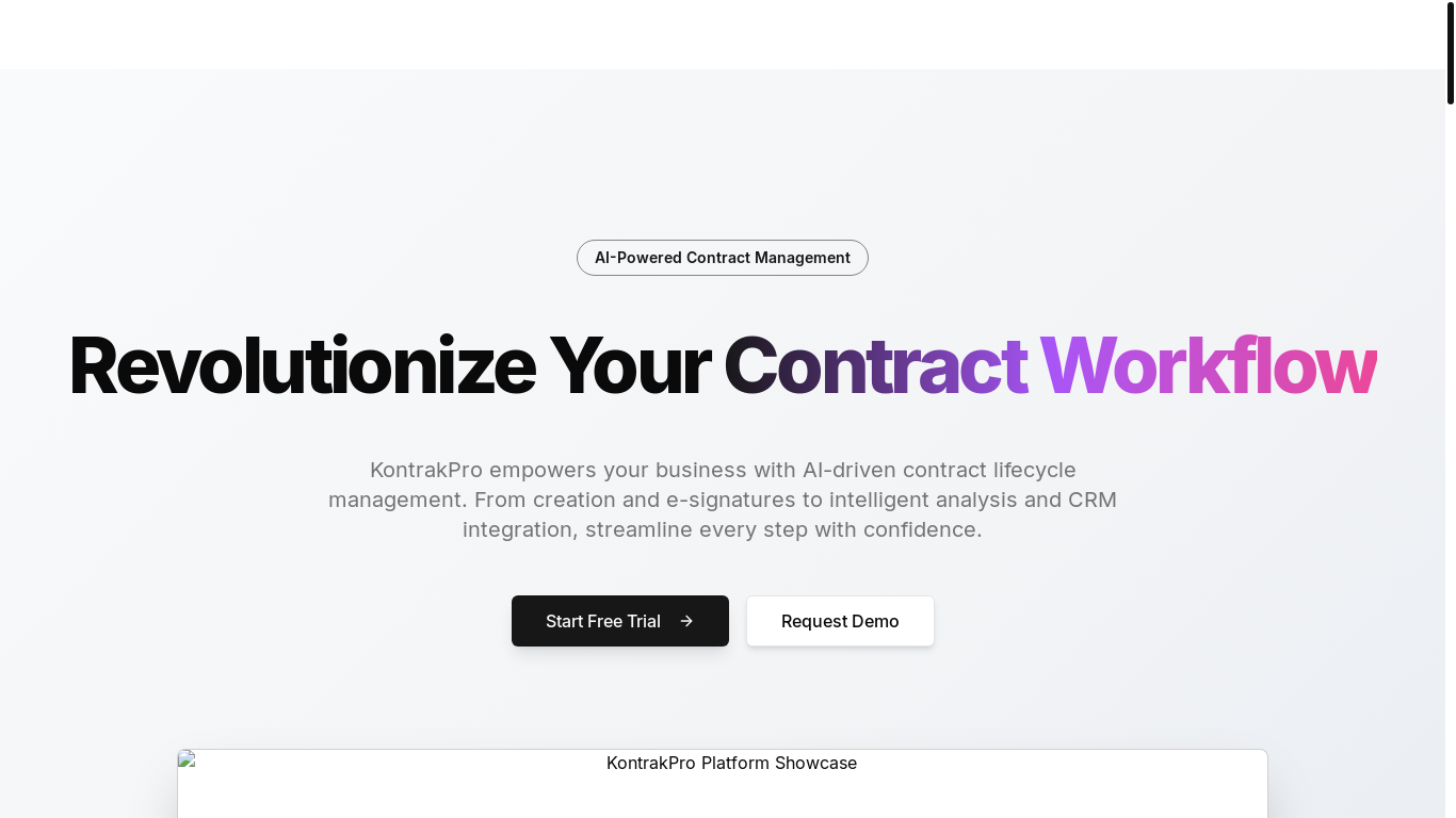 website screenshot of https://kontrakpro.pages.dev/