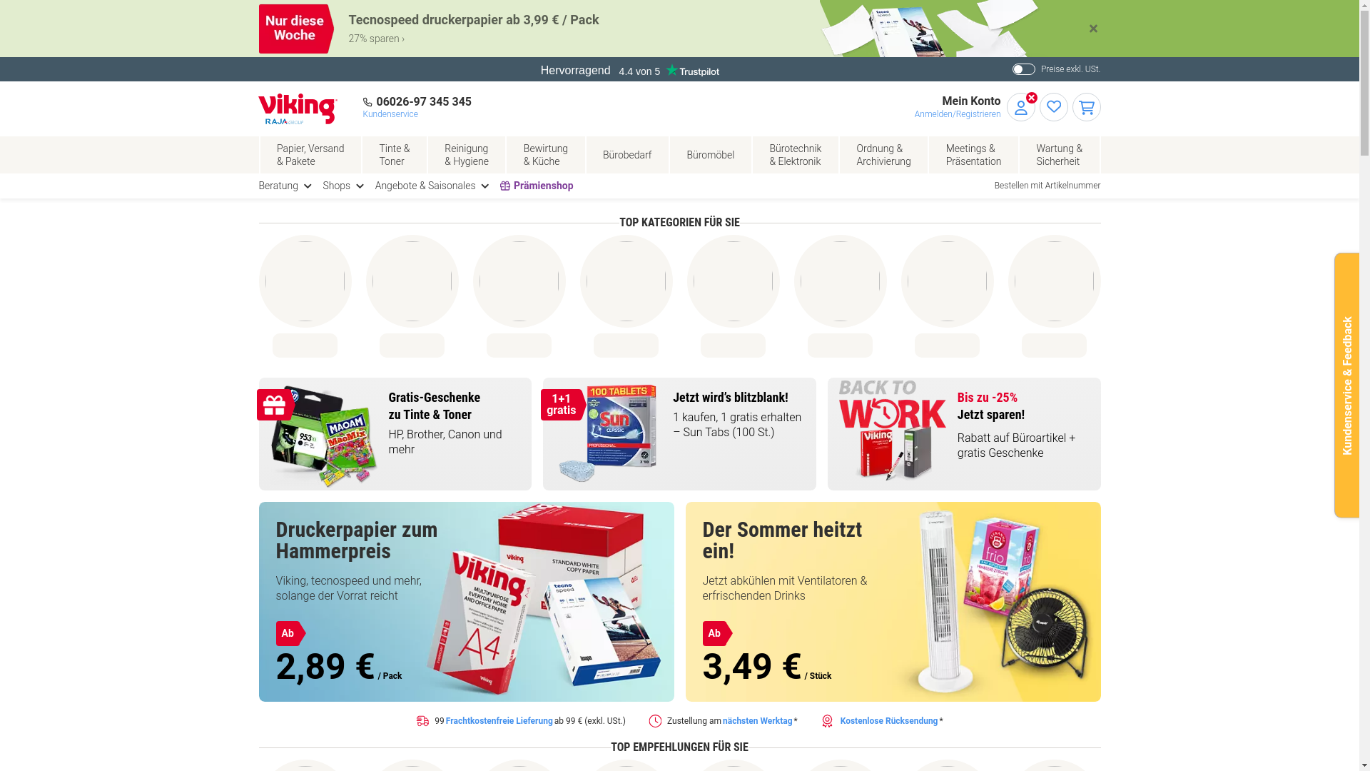 website screenshot of https://viking.de/