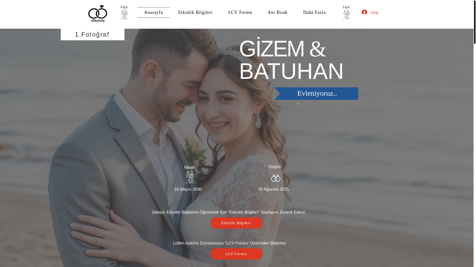 website screenshot of https://gizembatuhan.com/