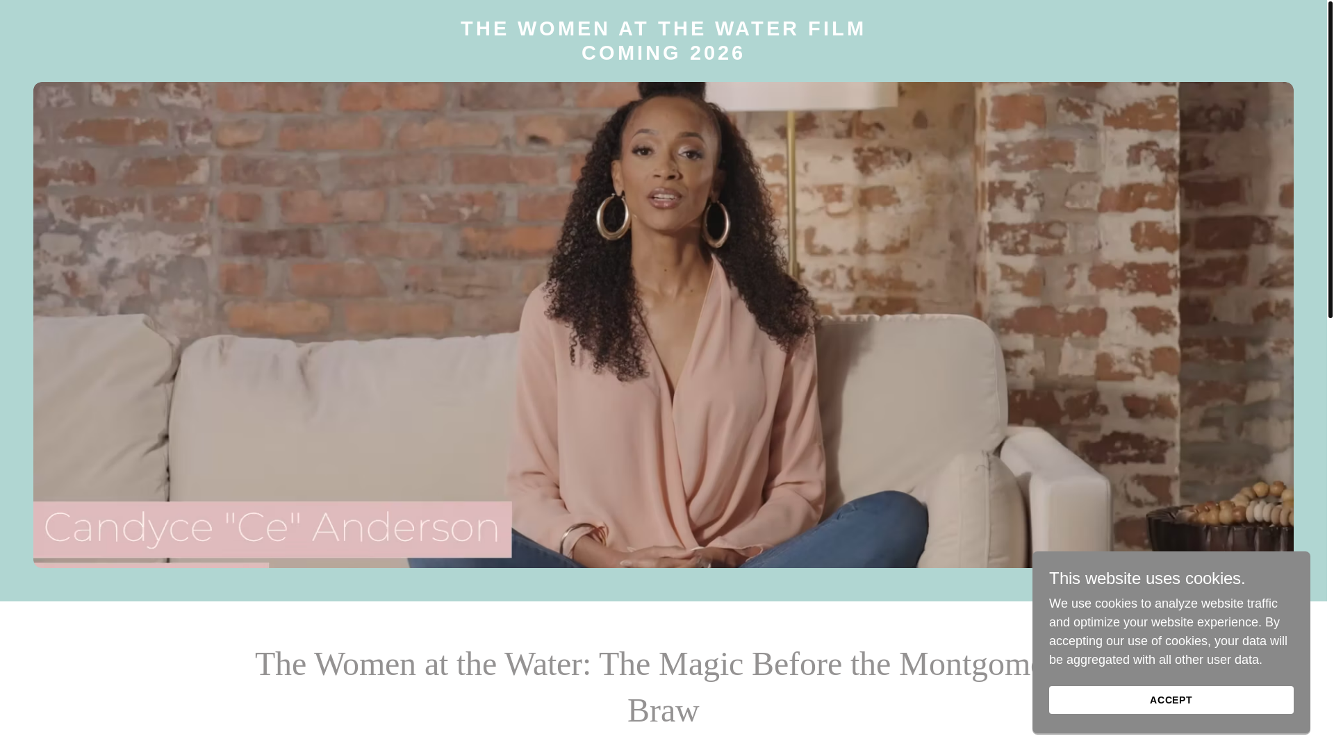 website screenshot of https://thewomenatthewaterfilm.com/