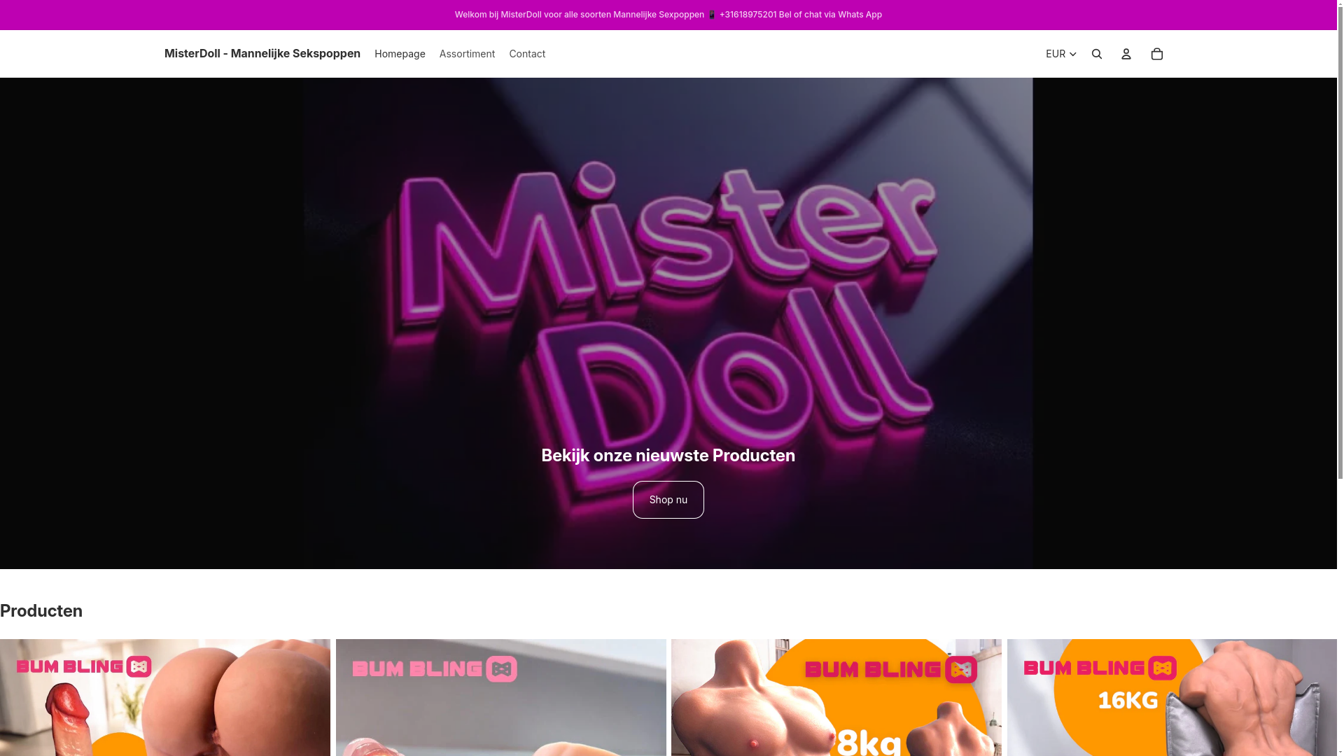 website screenshot of https://maennliche-sexpuppe.com/