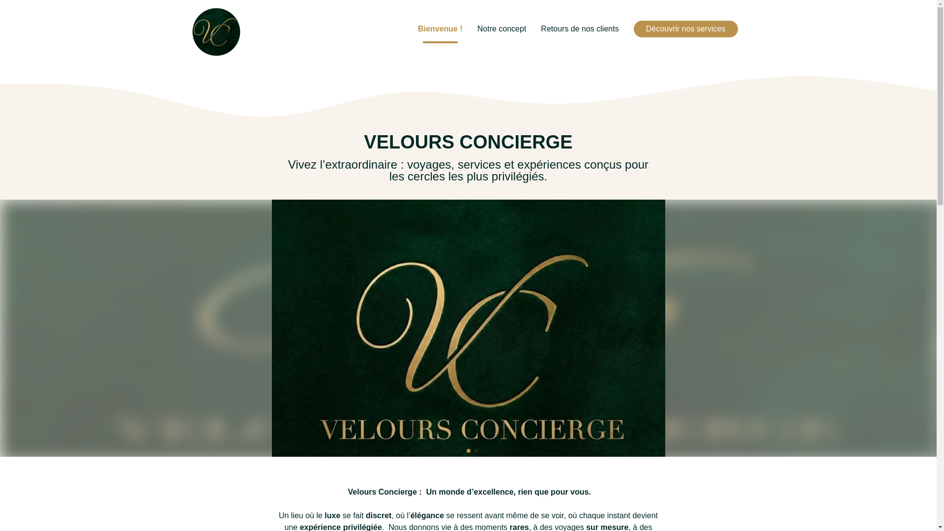 website screenshot of https://veloursconcierge.com/