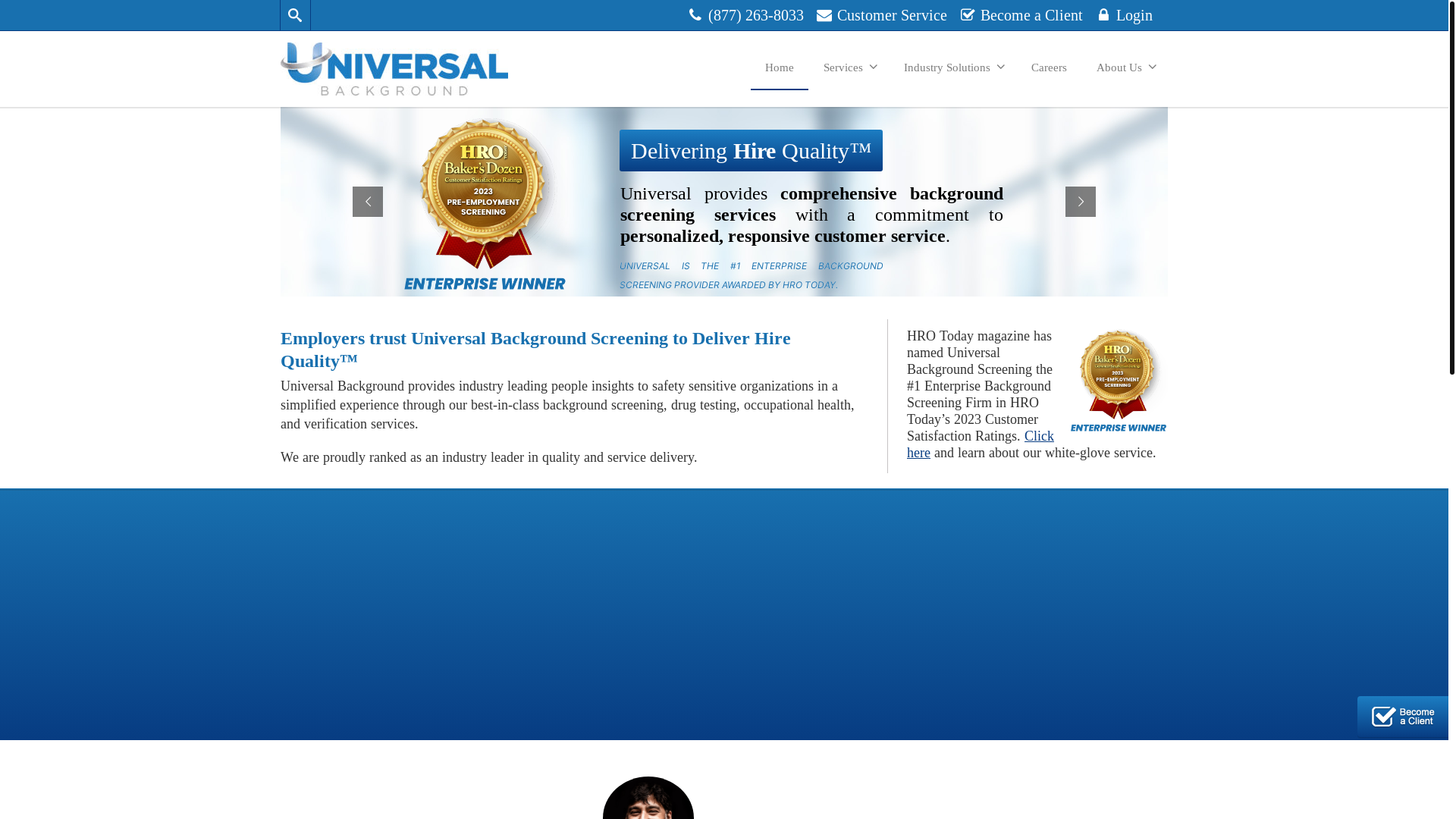 website screenshot of https://www.universalbackground.com/