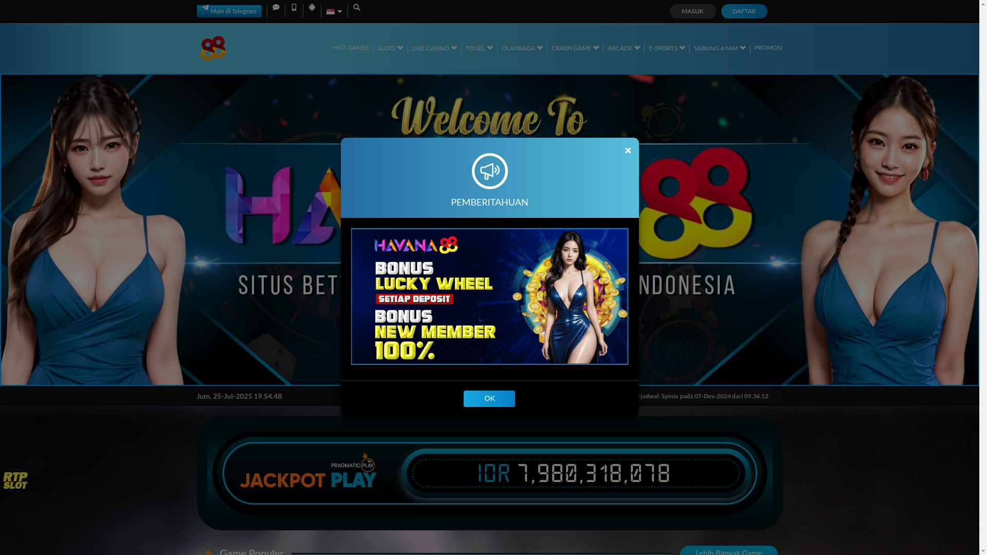 website screenshot of https://havana88-a.store/