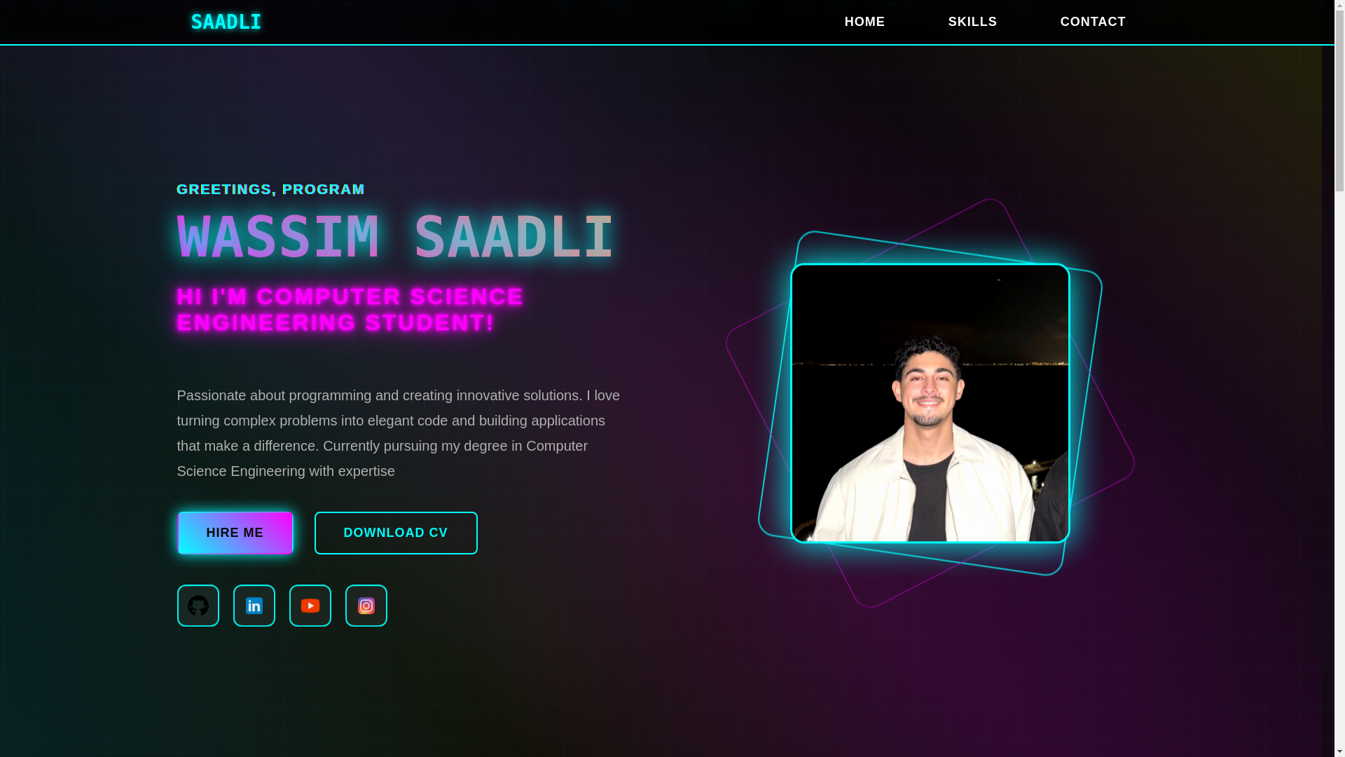 website screenshot of https://wassimsaadli.me/