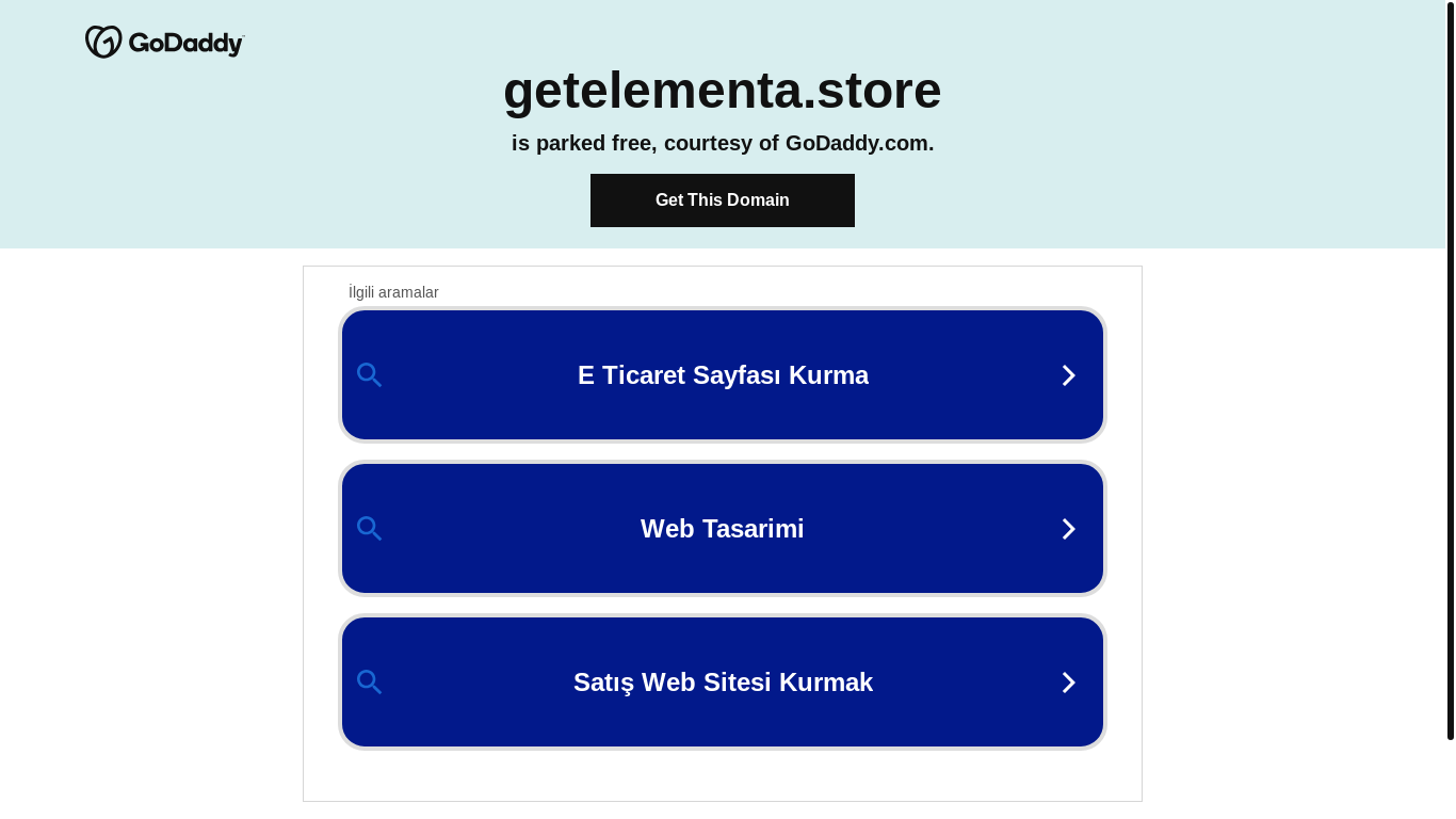 website screenshot of https://getelementa.store/