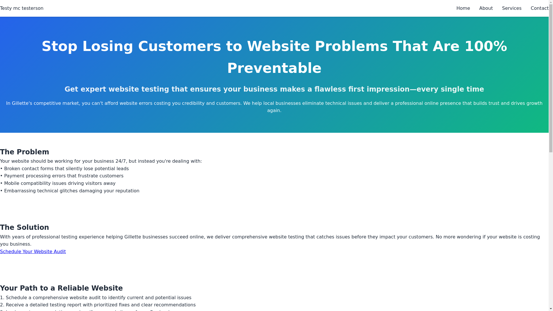 website screenshot of https://testy-mc-testerson.pages.dev/