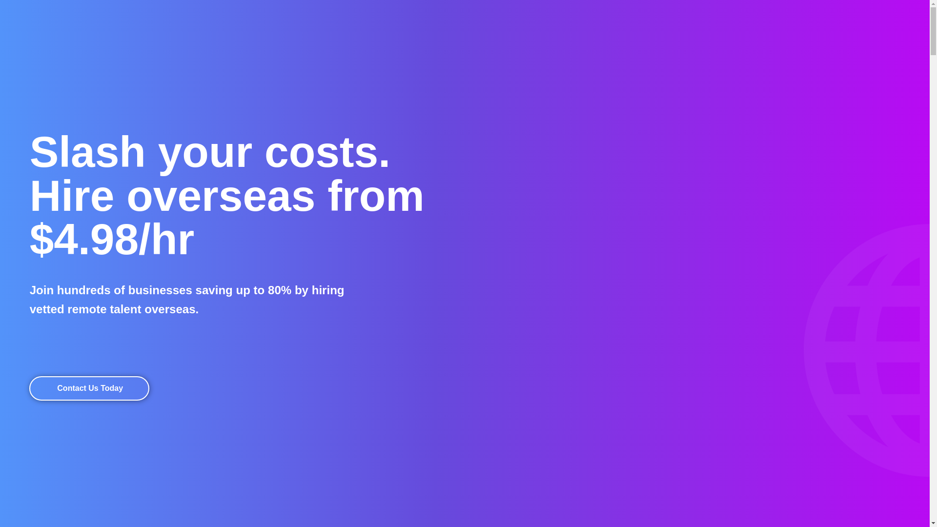website screenshot of https://slashstaff.com/