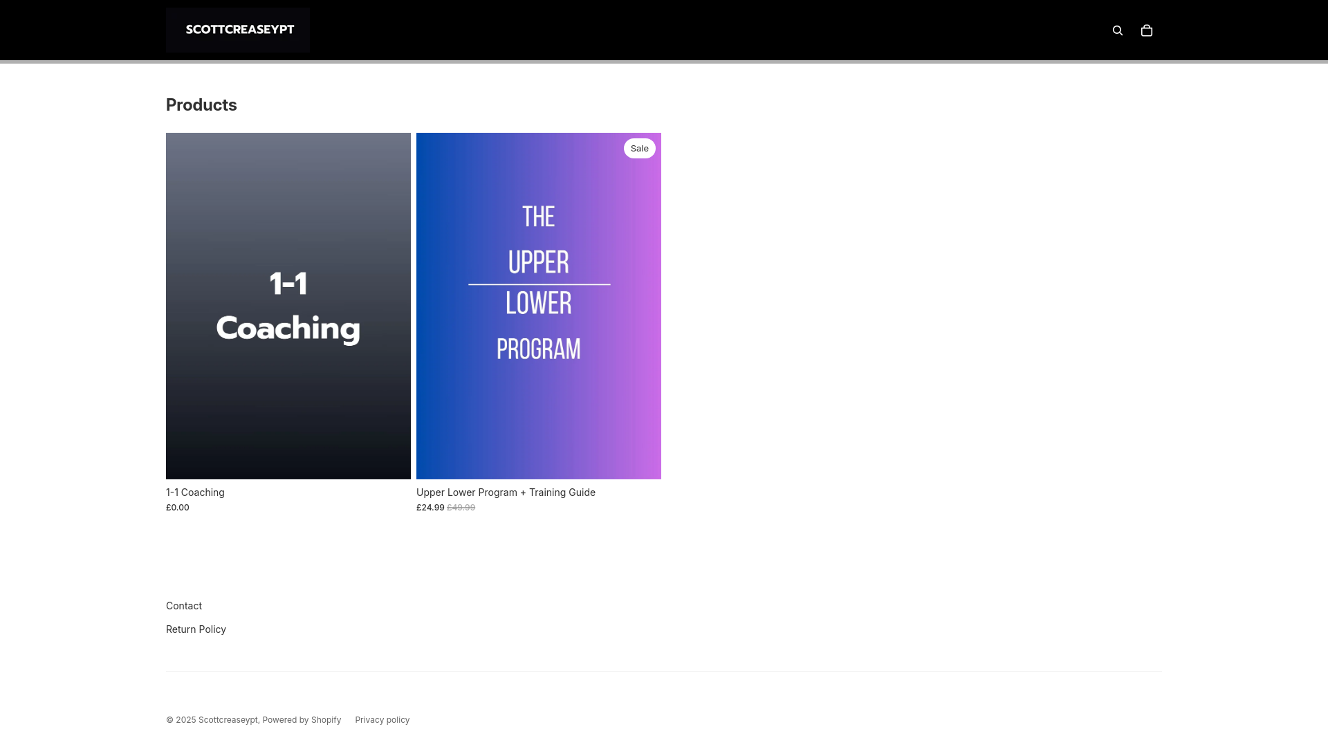 website screenshot of https://scottcreaseypt.com/