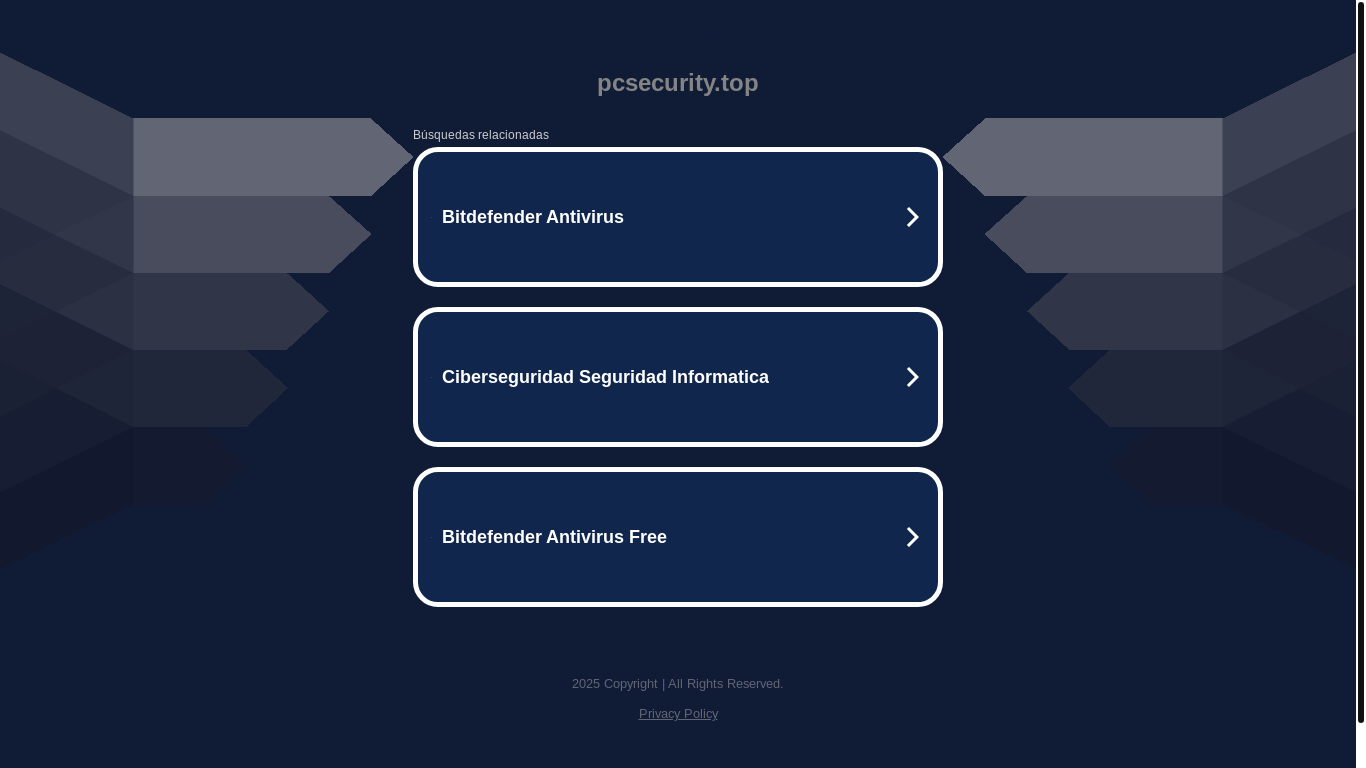 website screenshot of https://pcsecurity.top/