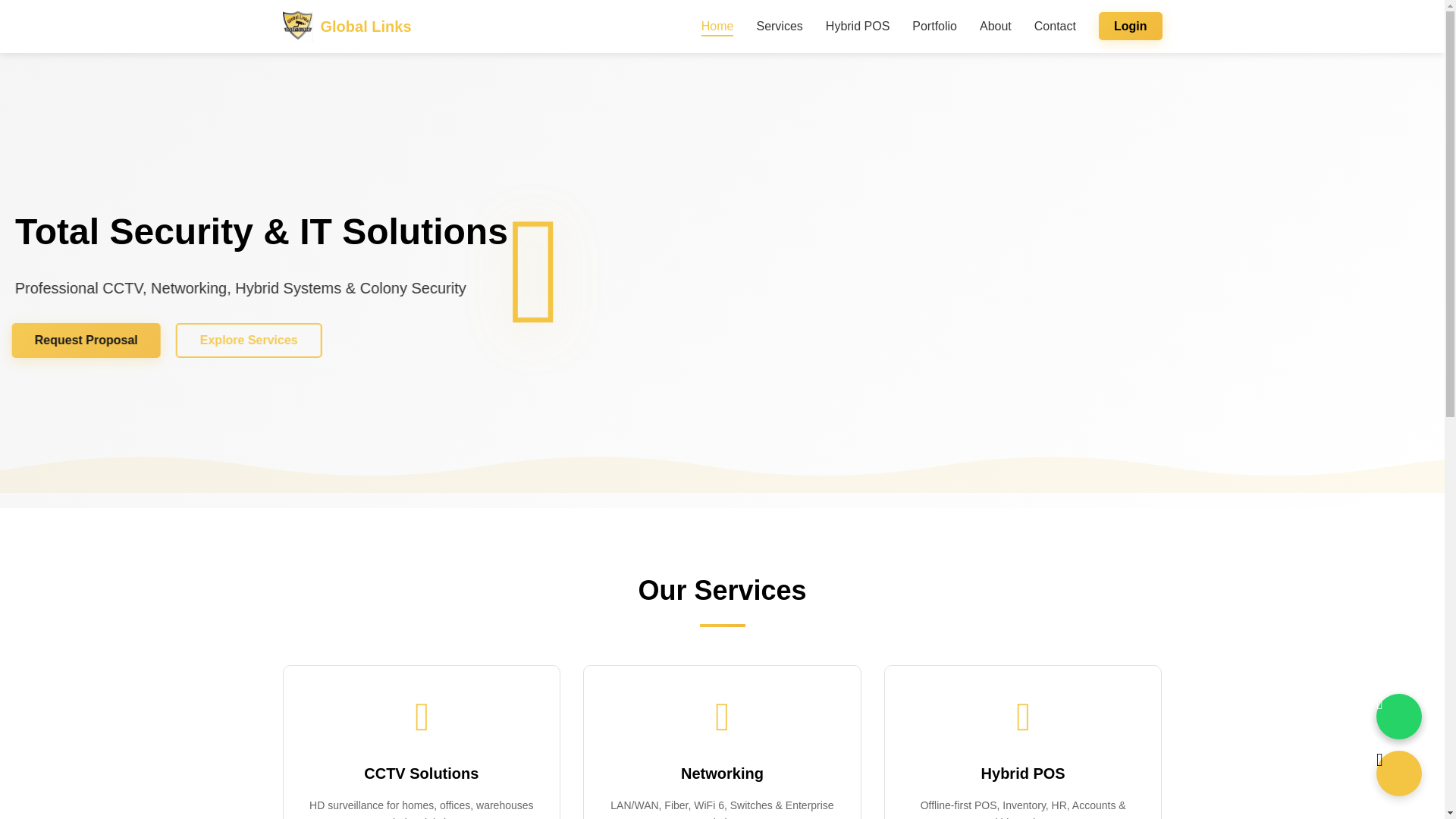 website screenshot of https://globallinkstech.com/
