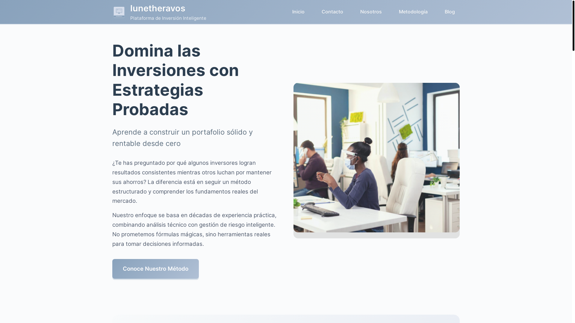 website screenshot of https://lunetheravos.sbs/