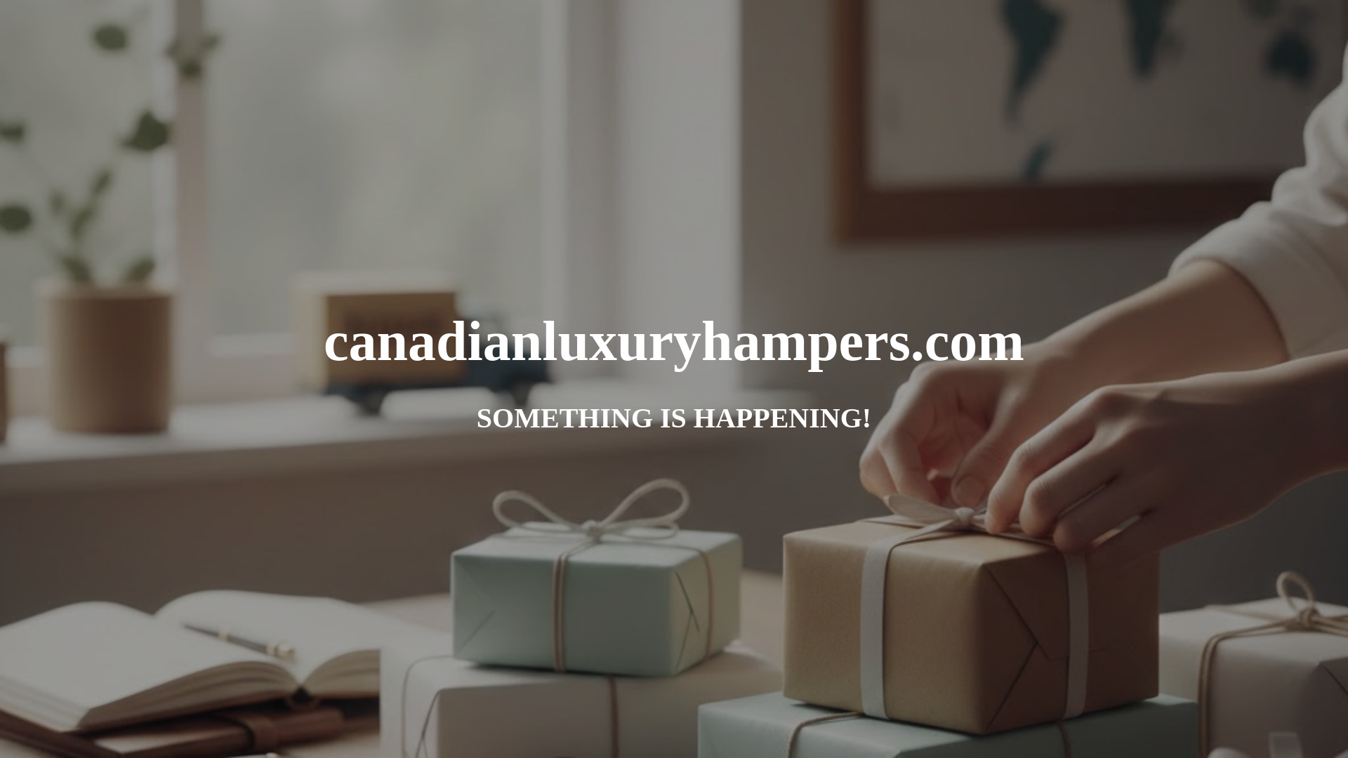 website screenshot of https://canadianluxuryhampers.com/