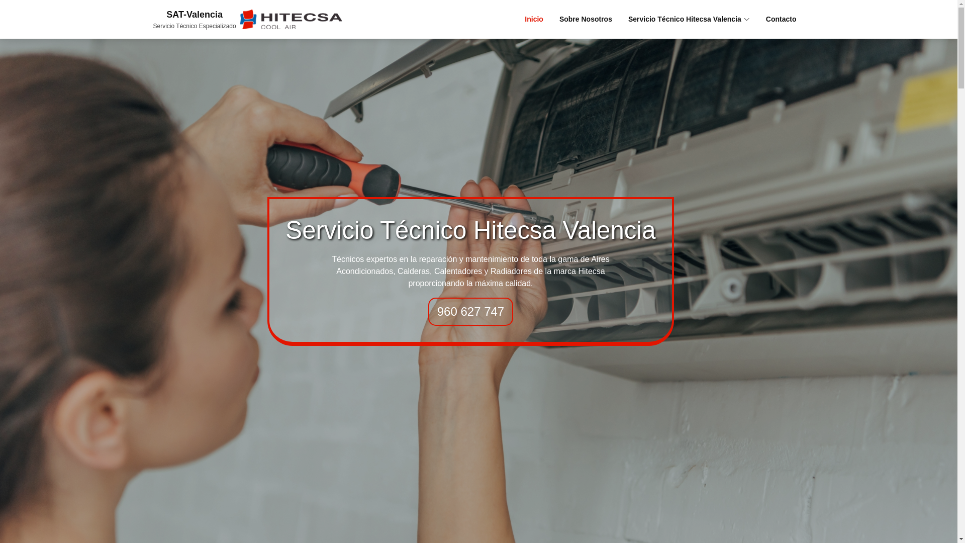website screenshot of https://serviciotecnicovalencia-hitesat.com.es/