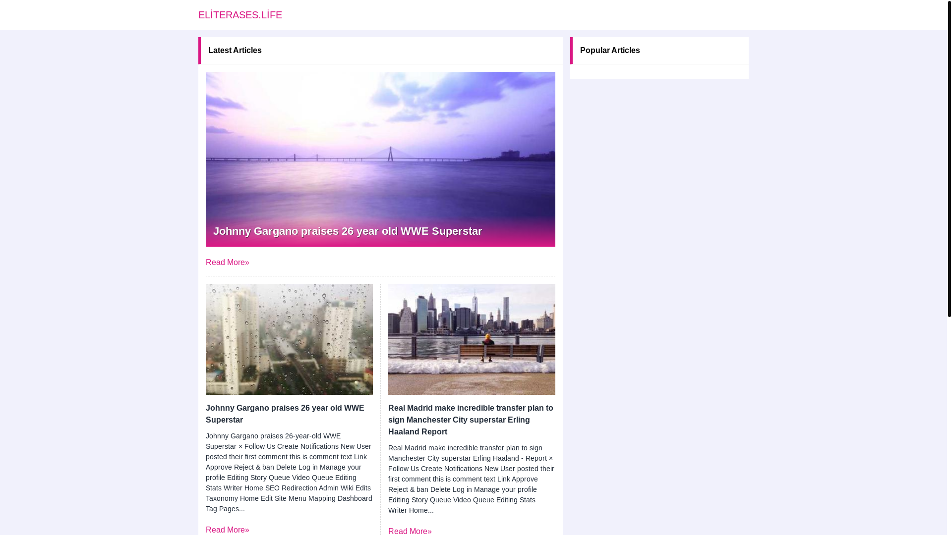website screenshot of https://eliterases.life/