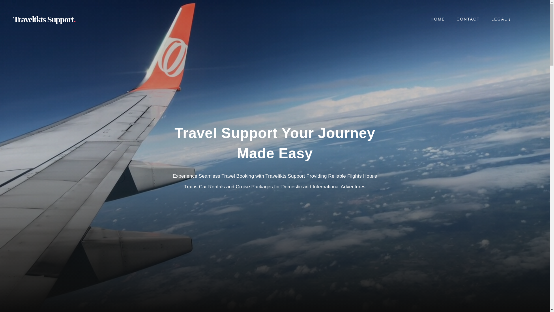 website screenshot of https://traveltktssupport.com/