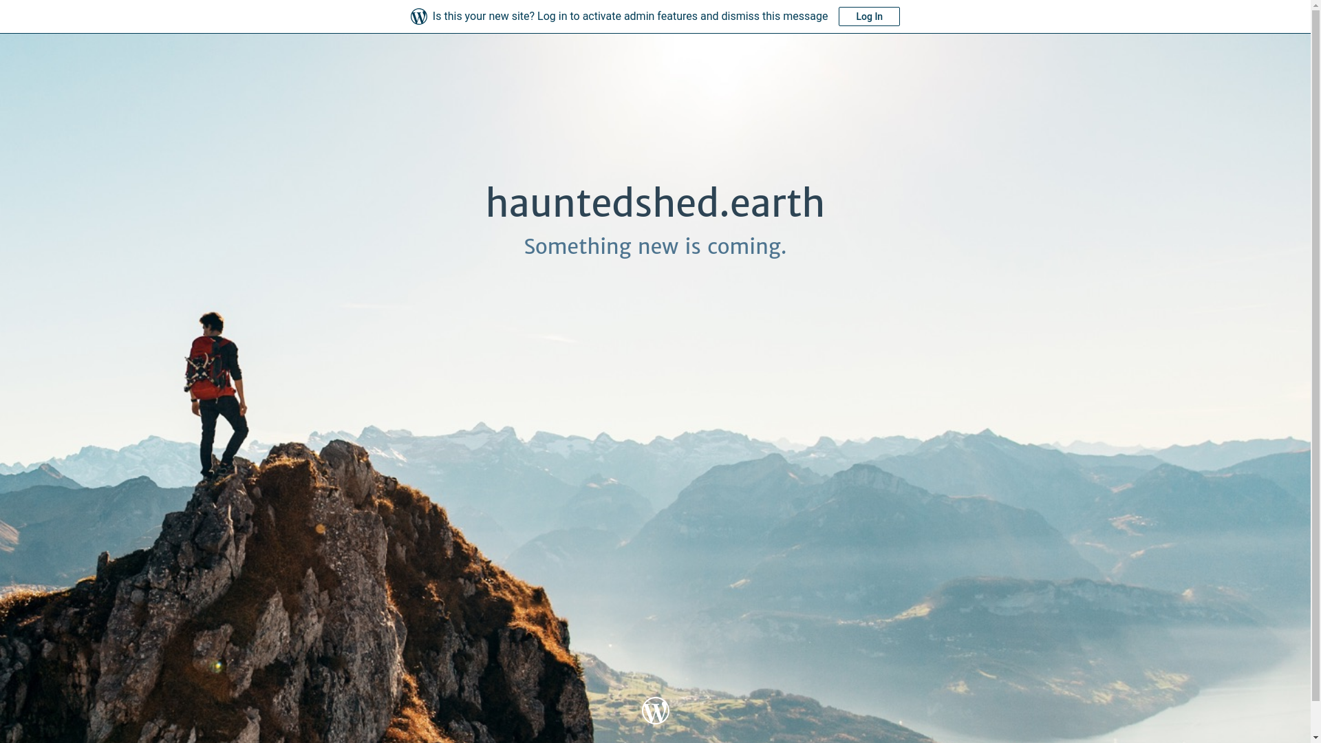 website screenshot of https://hauntedshed.earth/