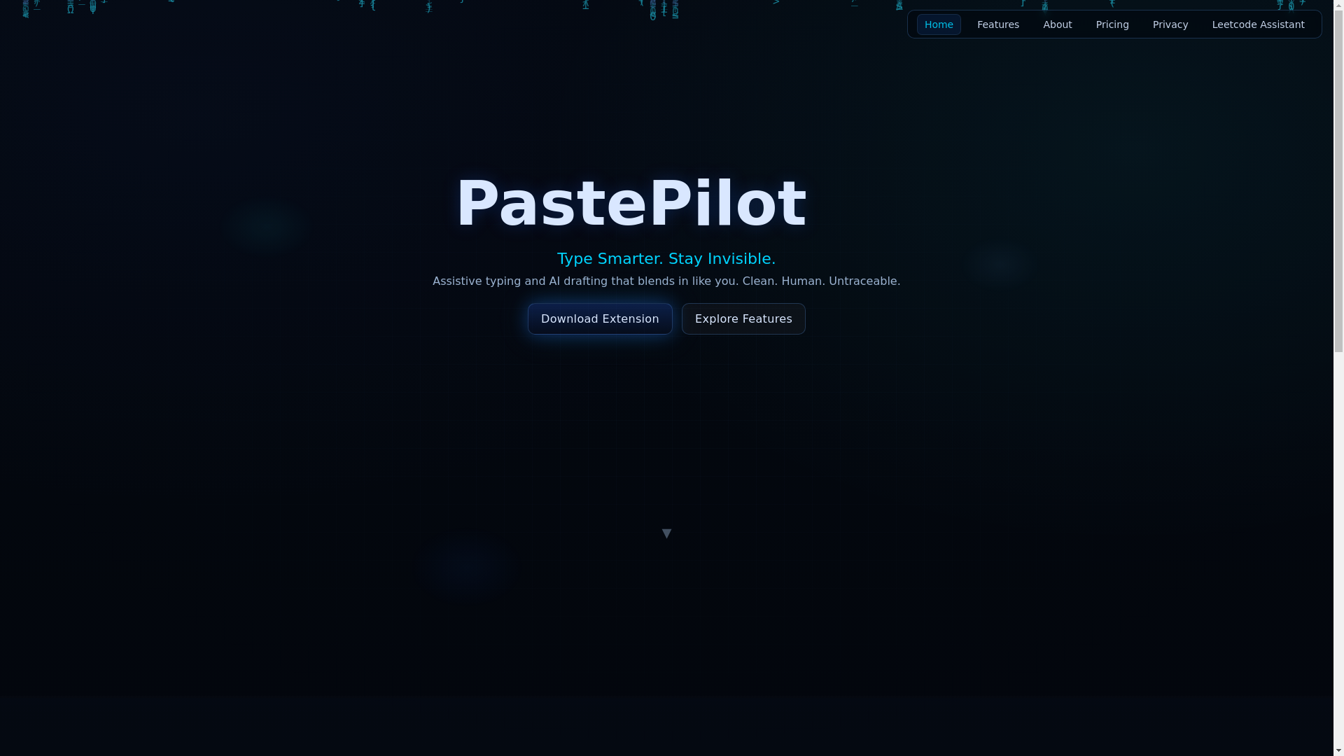 website screenshot of https://pastepilot.xyz/
