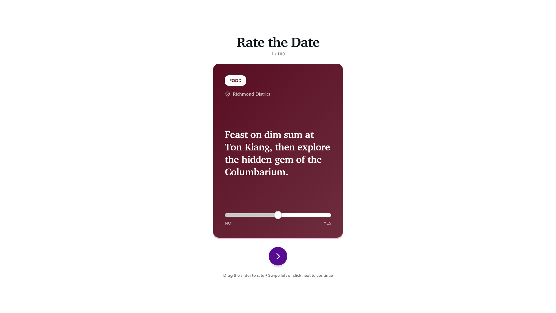 website screenshot of https://ratethedate.xyz/
