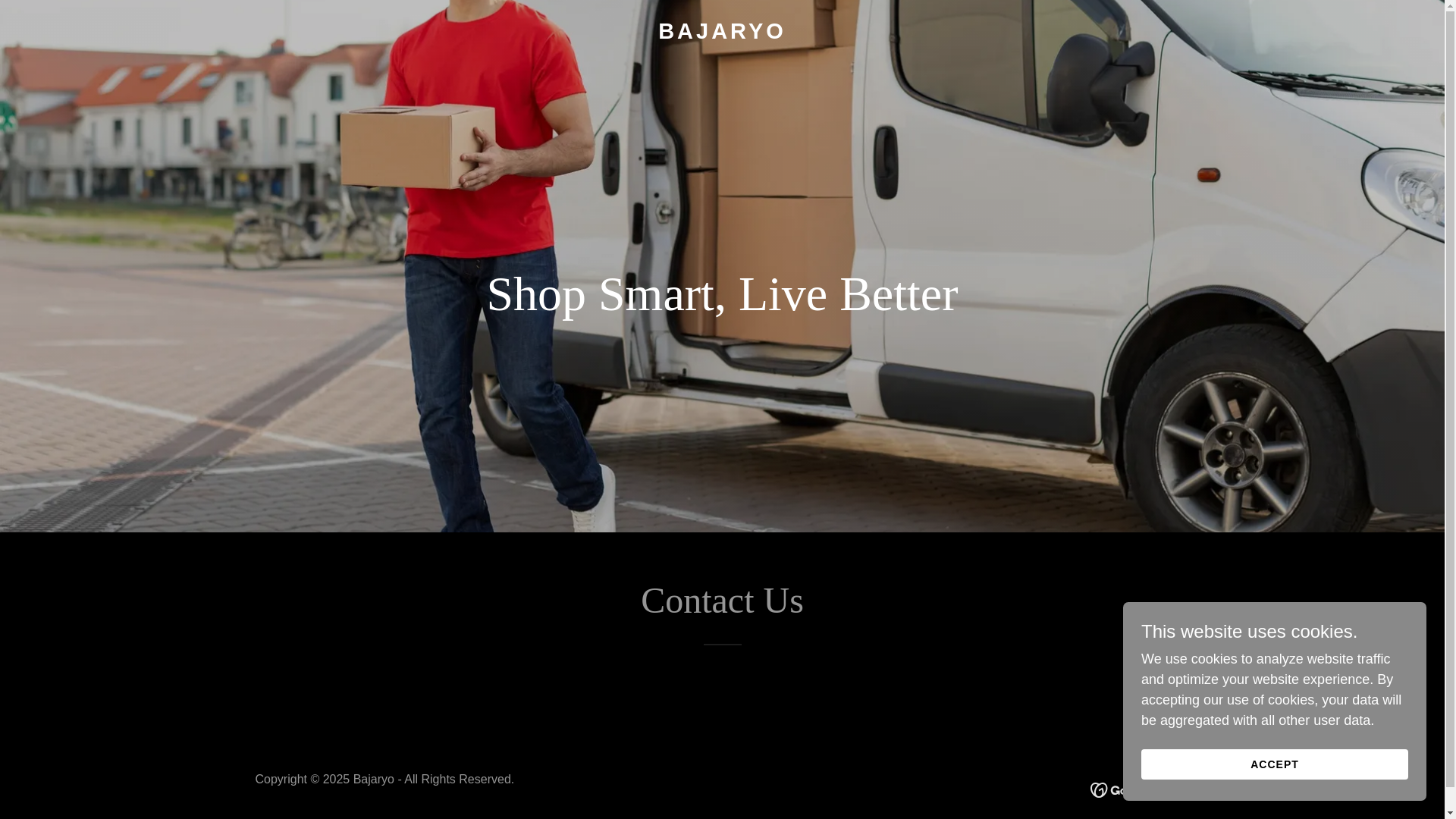 website screenshot of https://bajaryo.in/