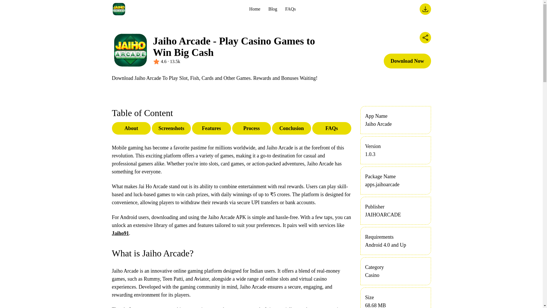 website screenshot of https://jaiho-arcade.pages.dev/