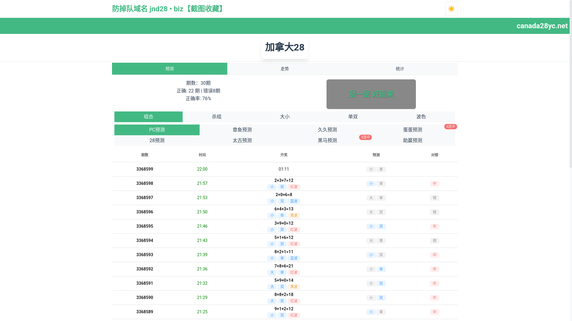 website screenshot of https://canada28yc.net/