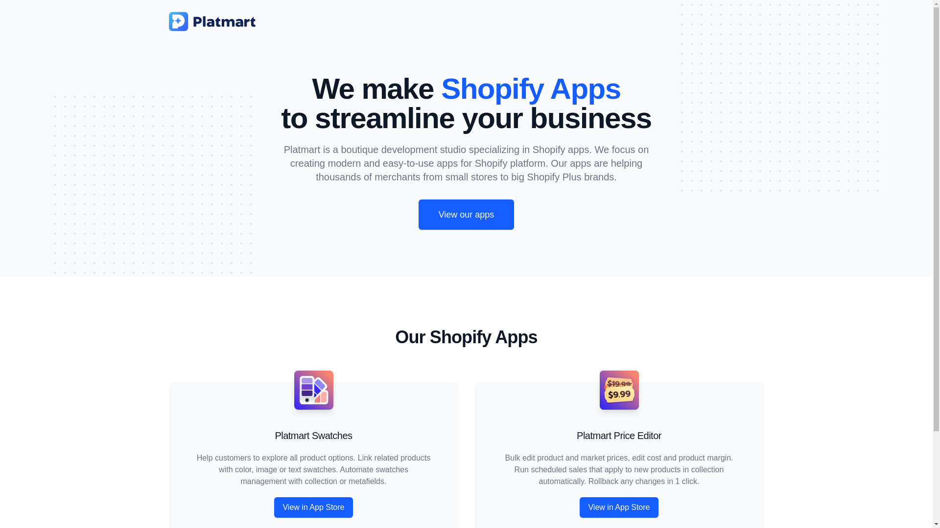website screenshot of https://platmart-io.pages.dev/