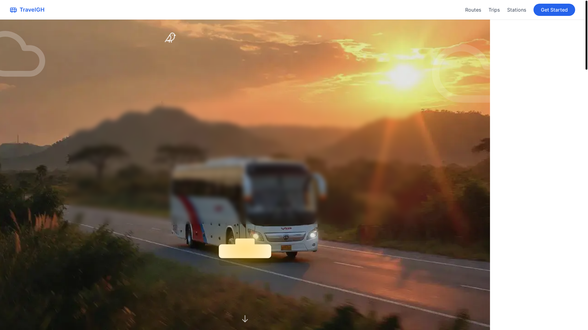 website screenshot of https://travelgh.co/