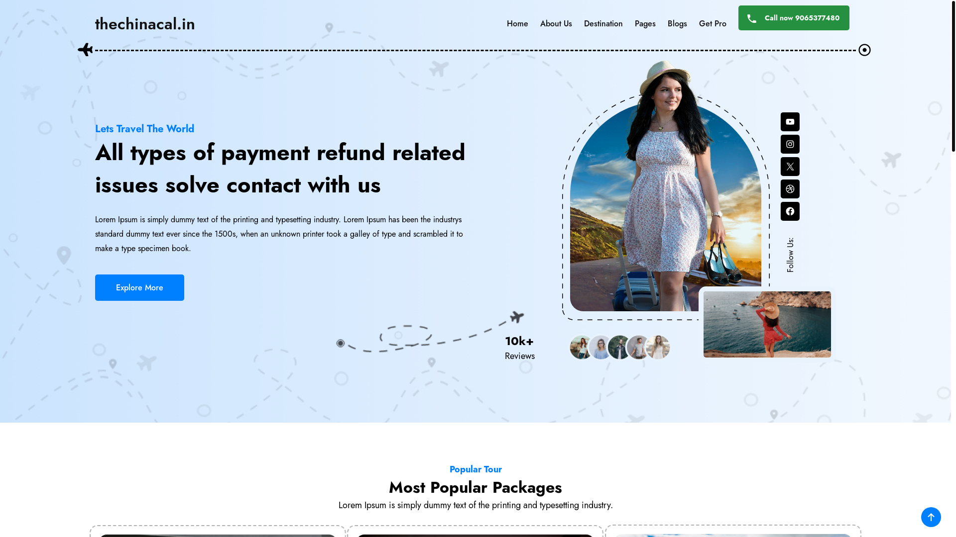 website screenshot of https://thechinacal.in/
