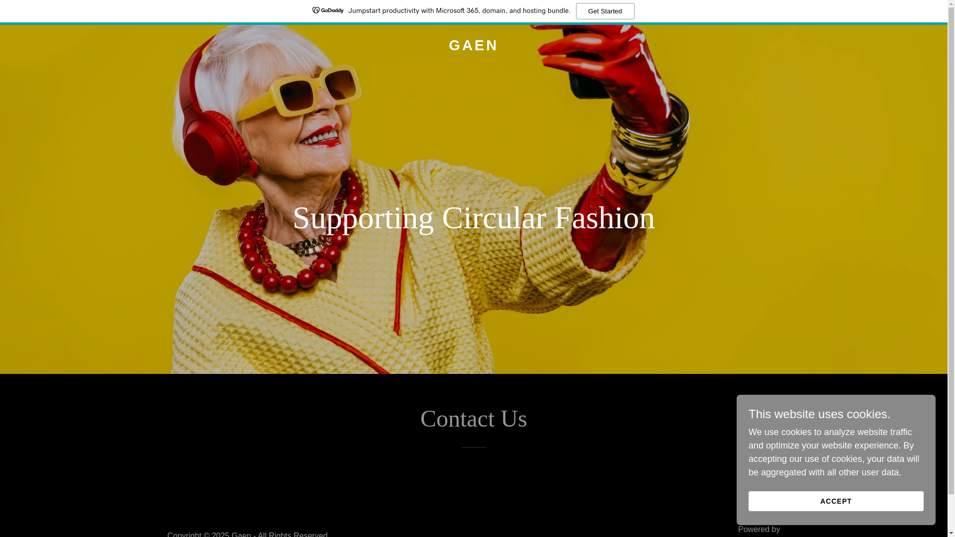 website screenshot of https://gaen.in/