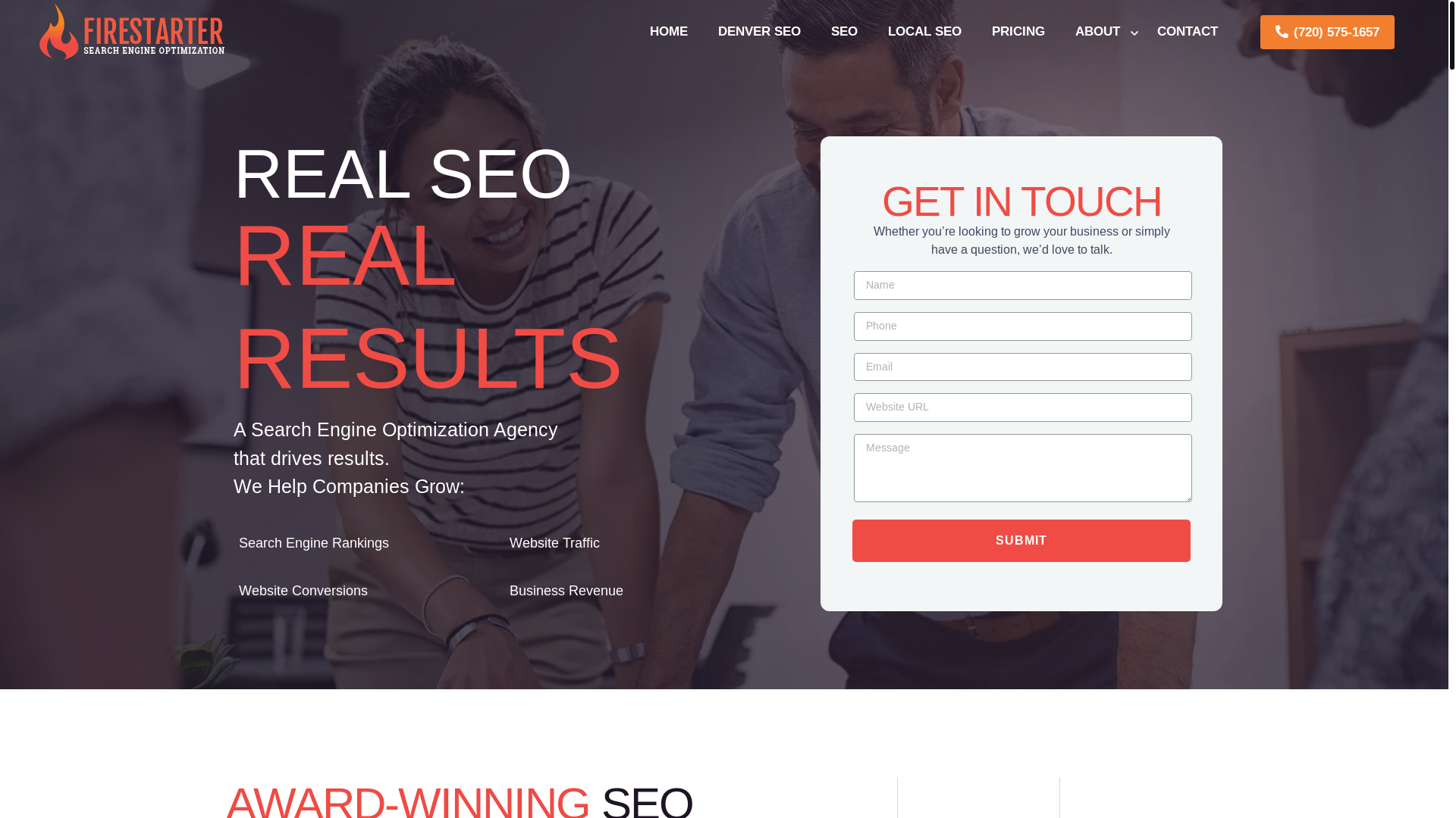 website screenshot of https://firestarterseo.ai/