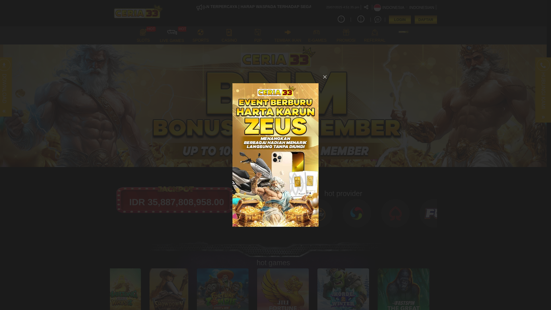 website screenshot of https://ceria33igo.com/
