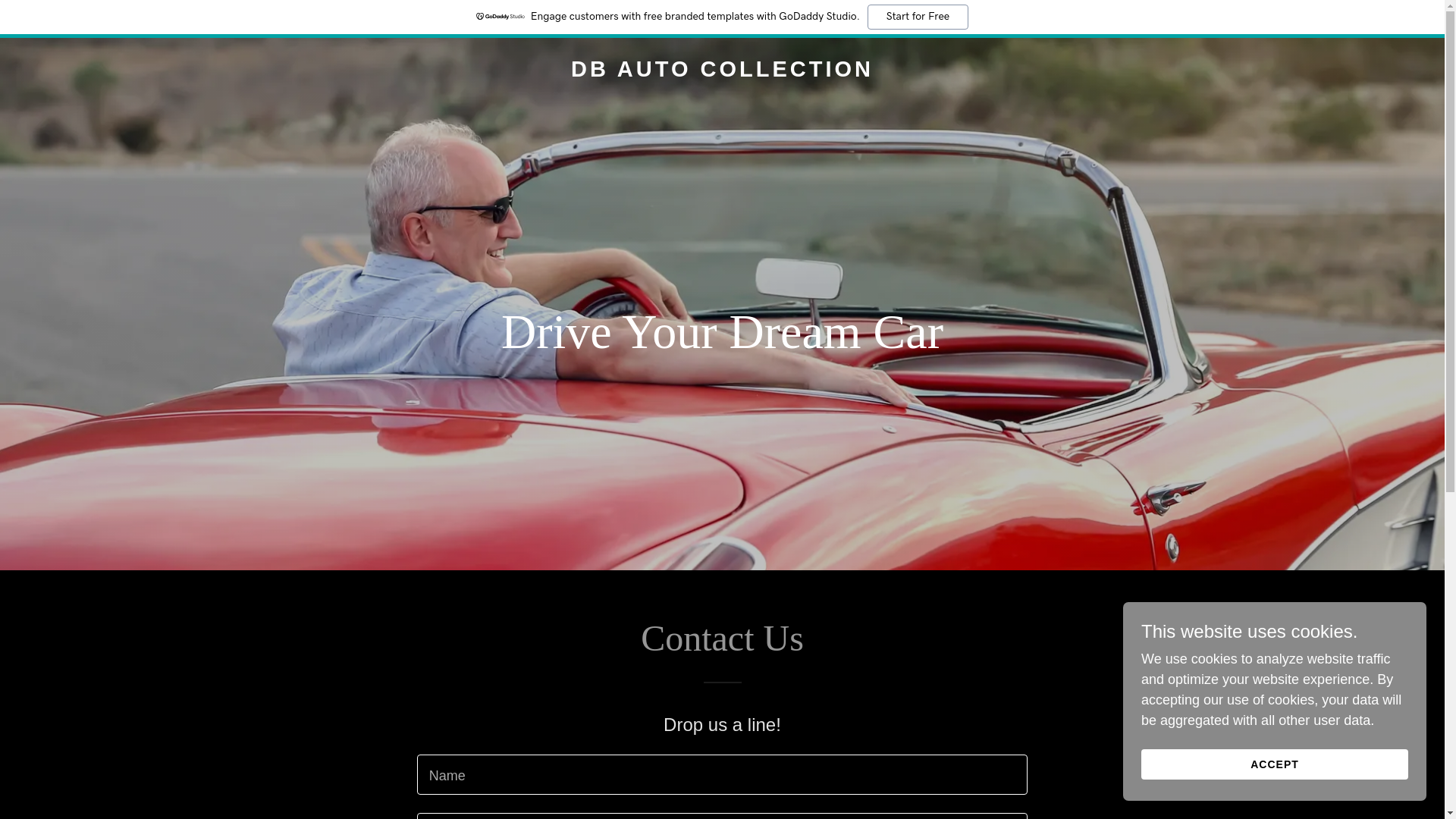 website screenshot of https://dbautocollection.com/