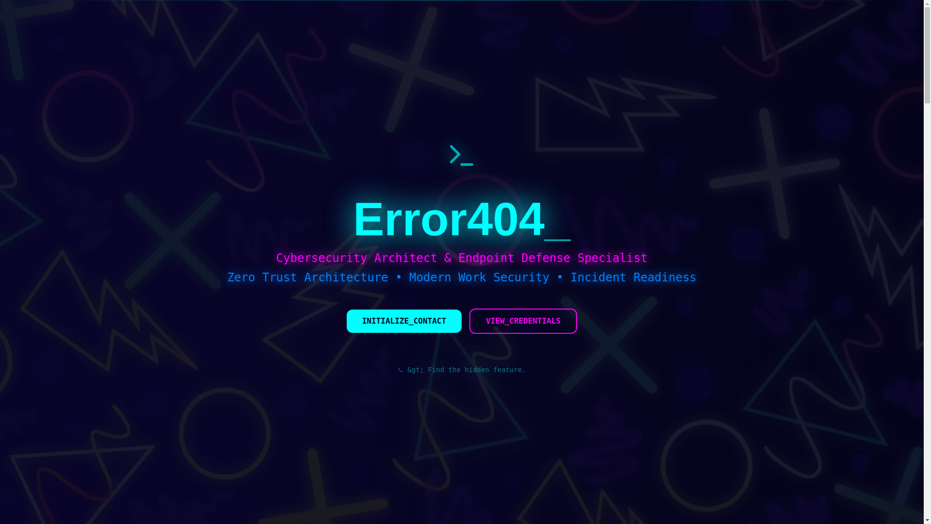 website screenshot of https://error404-cyber-resume.pages.dev/