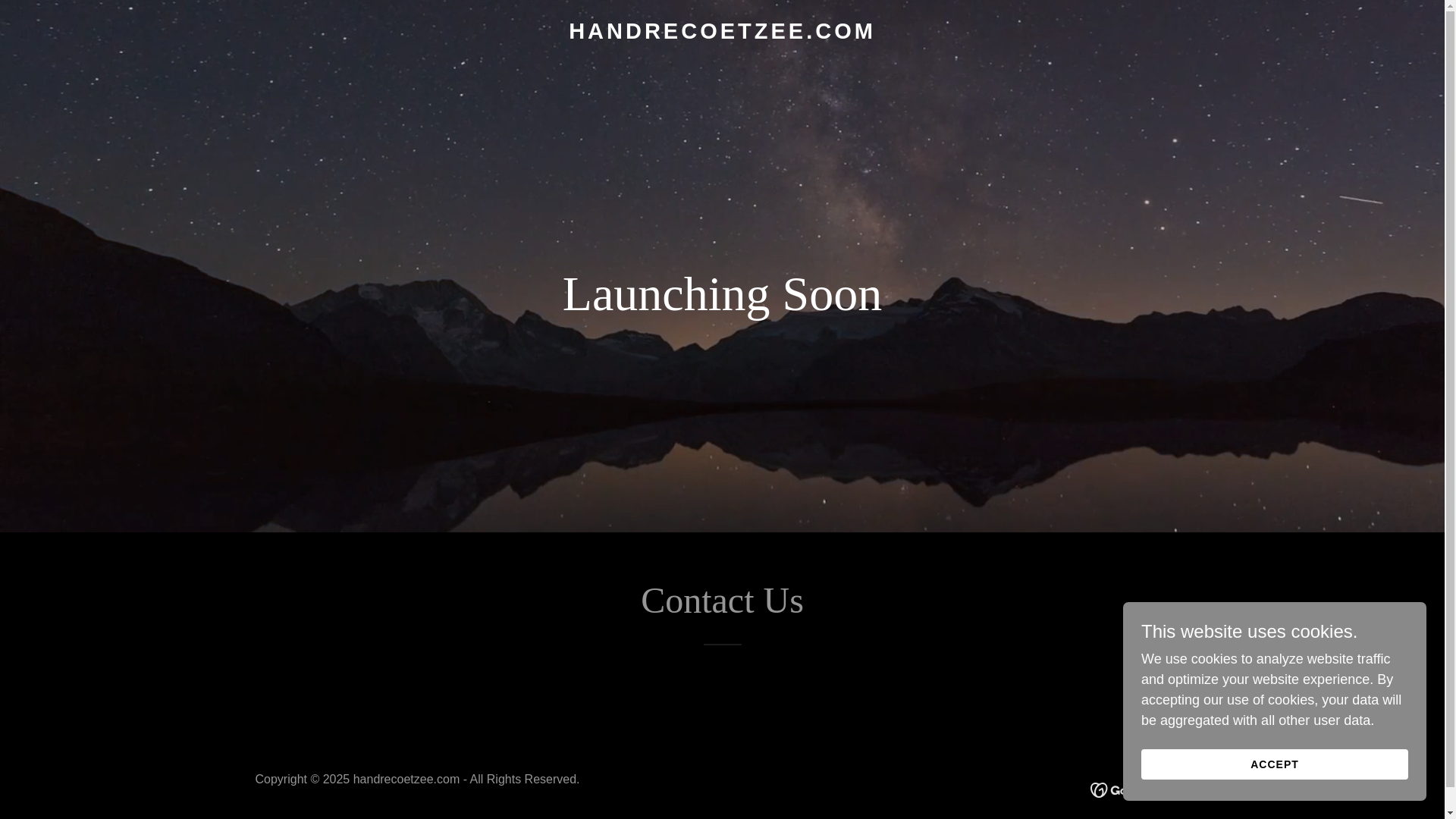 website screenshot of https://handrecoetzee.com/