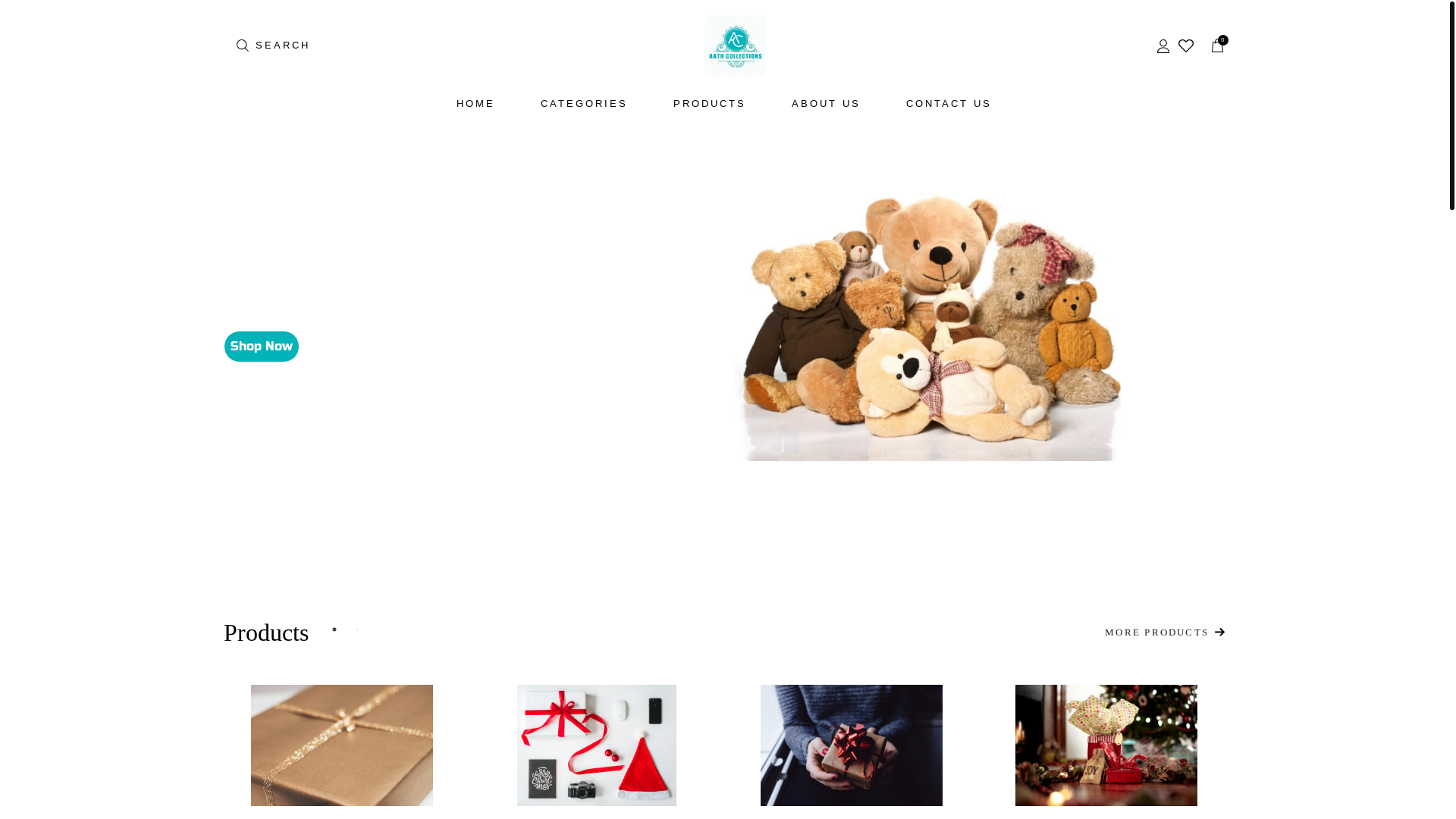 website screenshot of https://aathcollection.com/