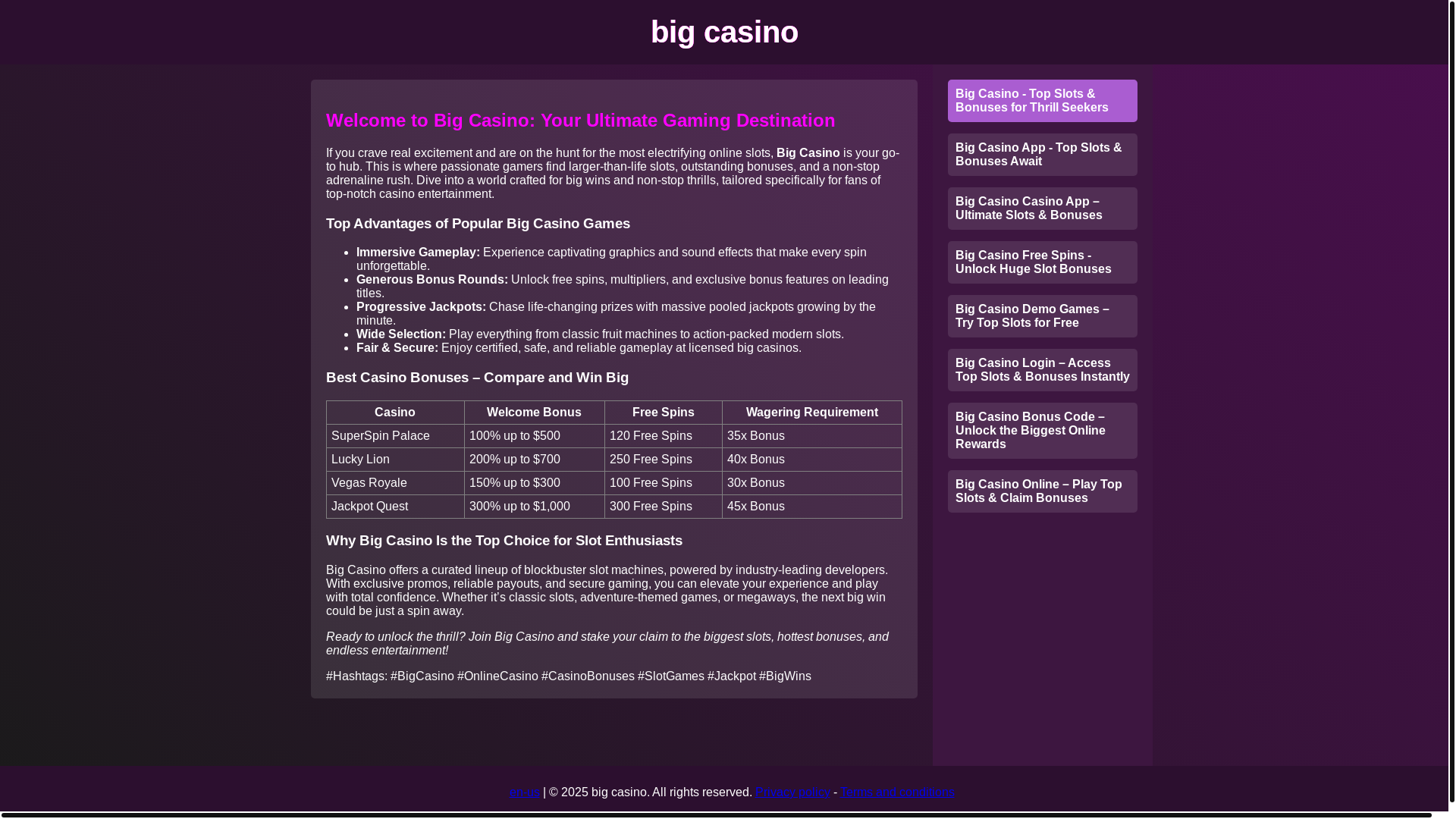 website screenshot of https://big-casinobgd.pages.dev/