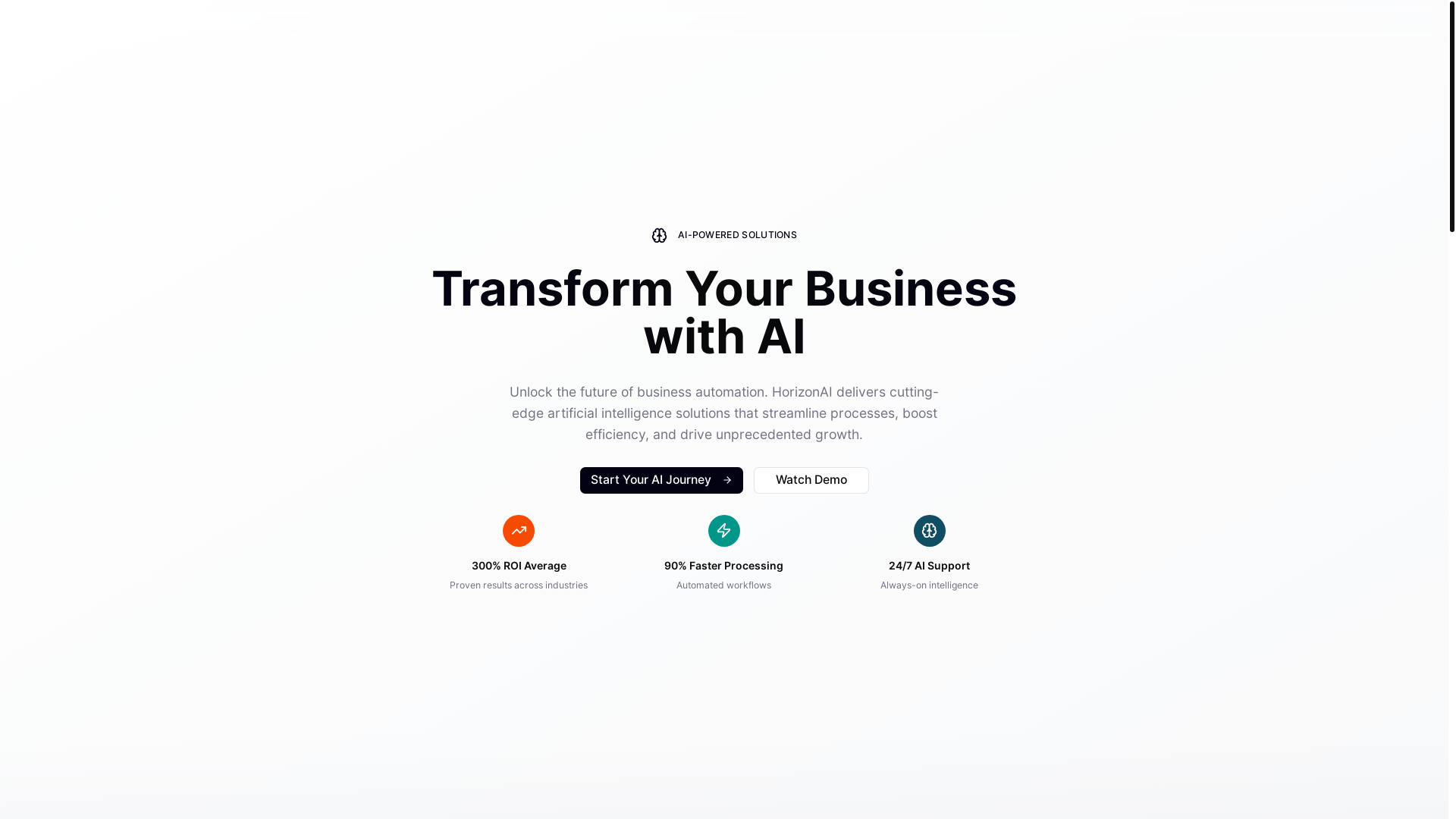 website screenshot of https://horizon-ai.pro/