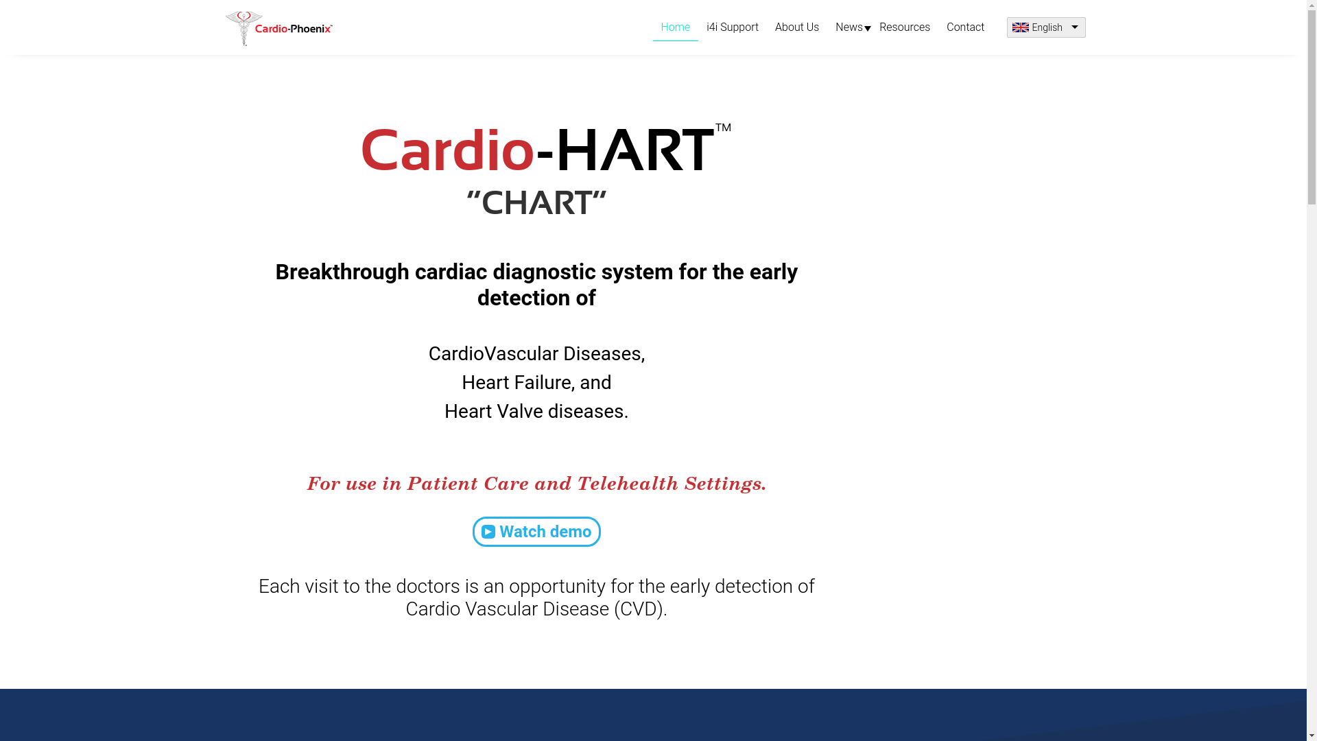 website screenshot of https://cardiophoenix.services/