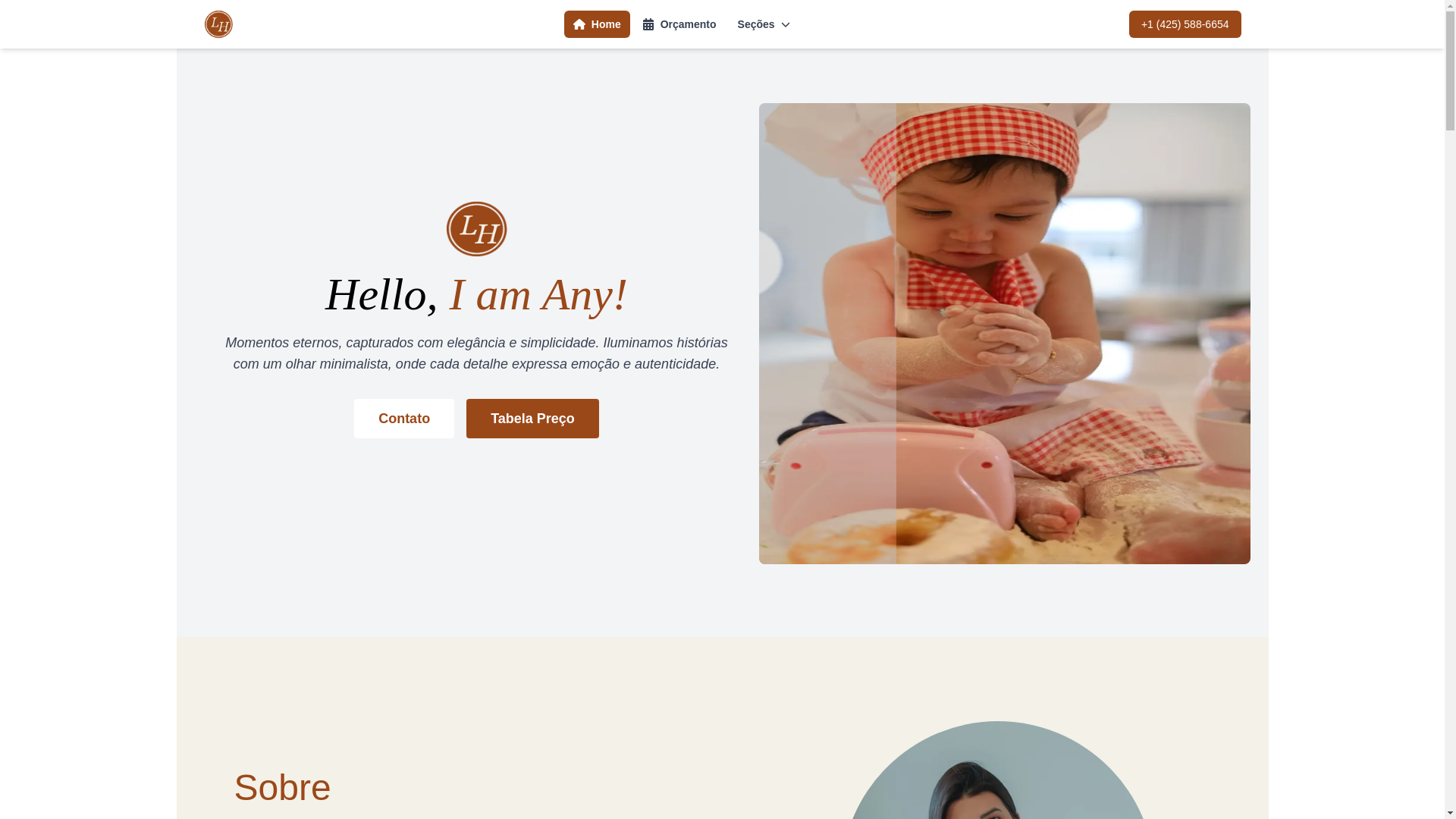website screenshot of https://livehopephotography.com/