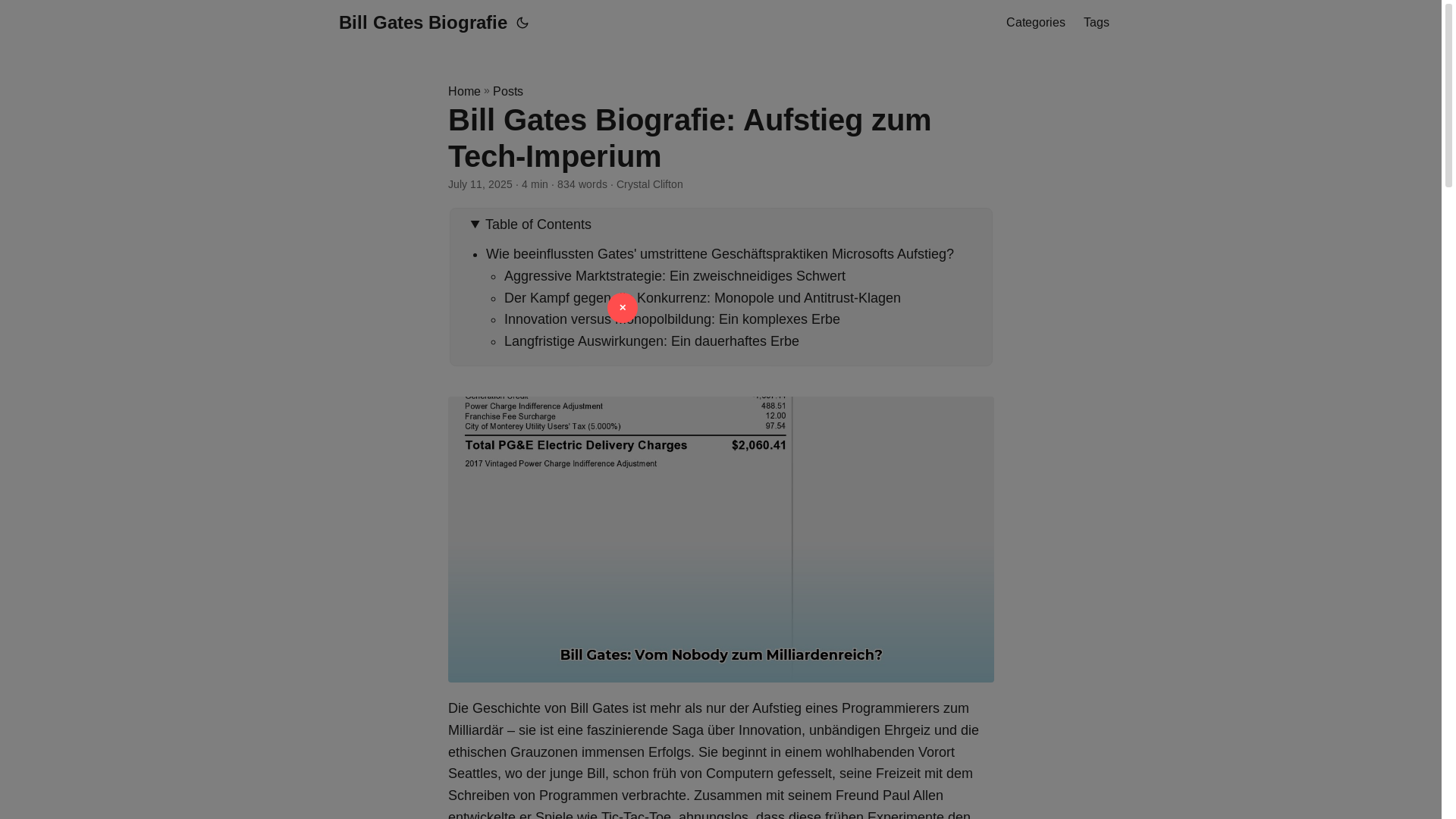 website screenshot of https://bill-gates-biografie.pages.dev/