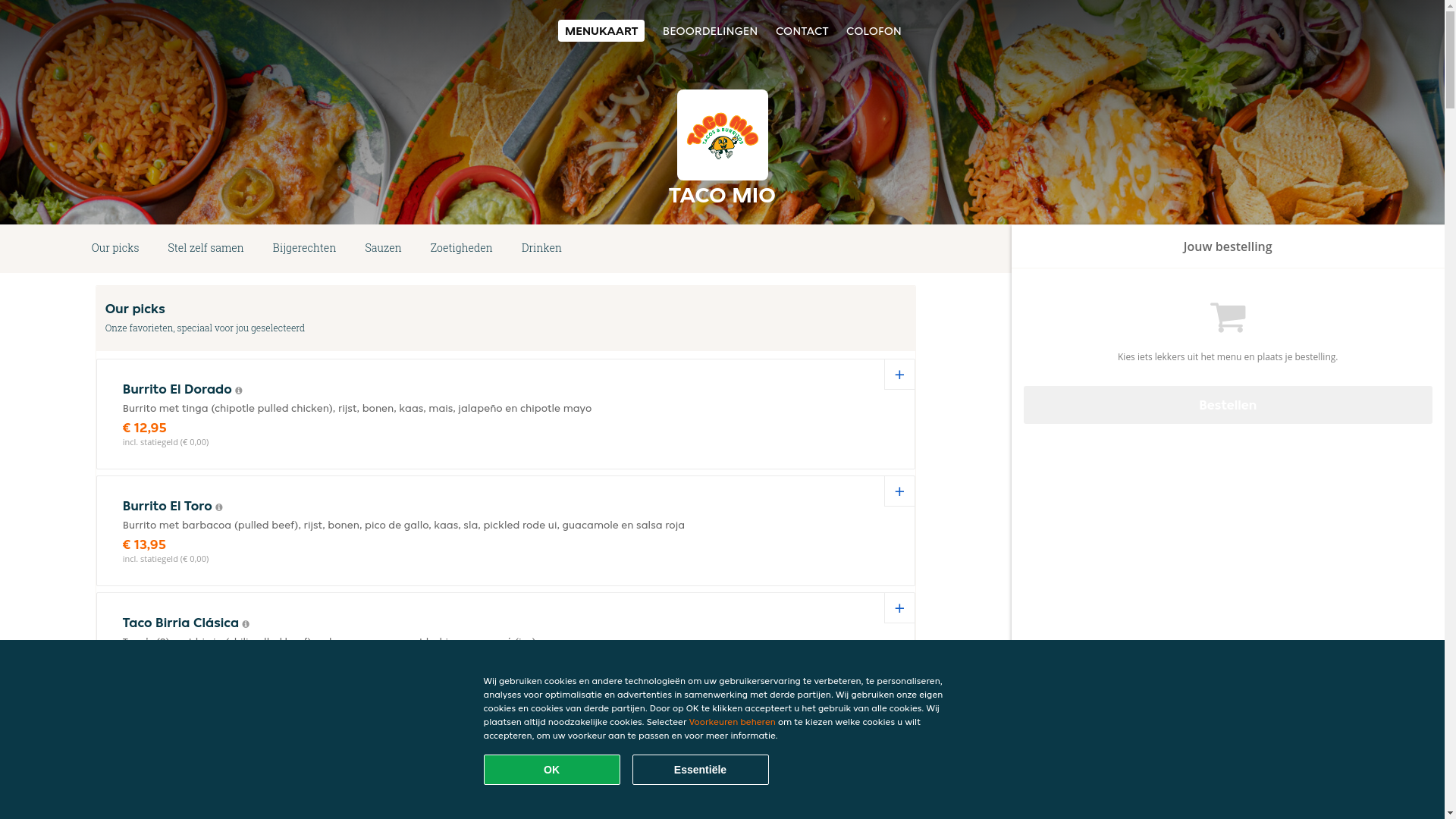 website screenshot of https://tacomio-waalwijk.nl/