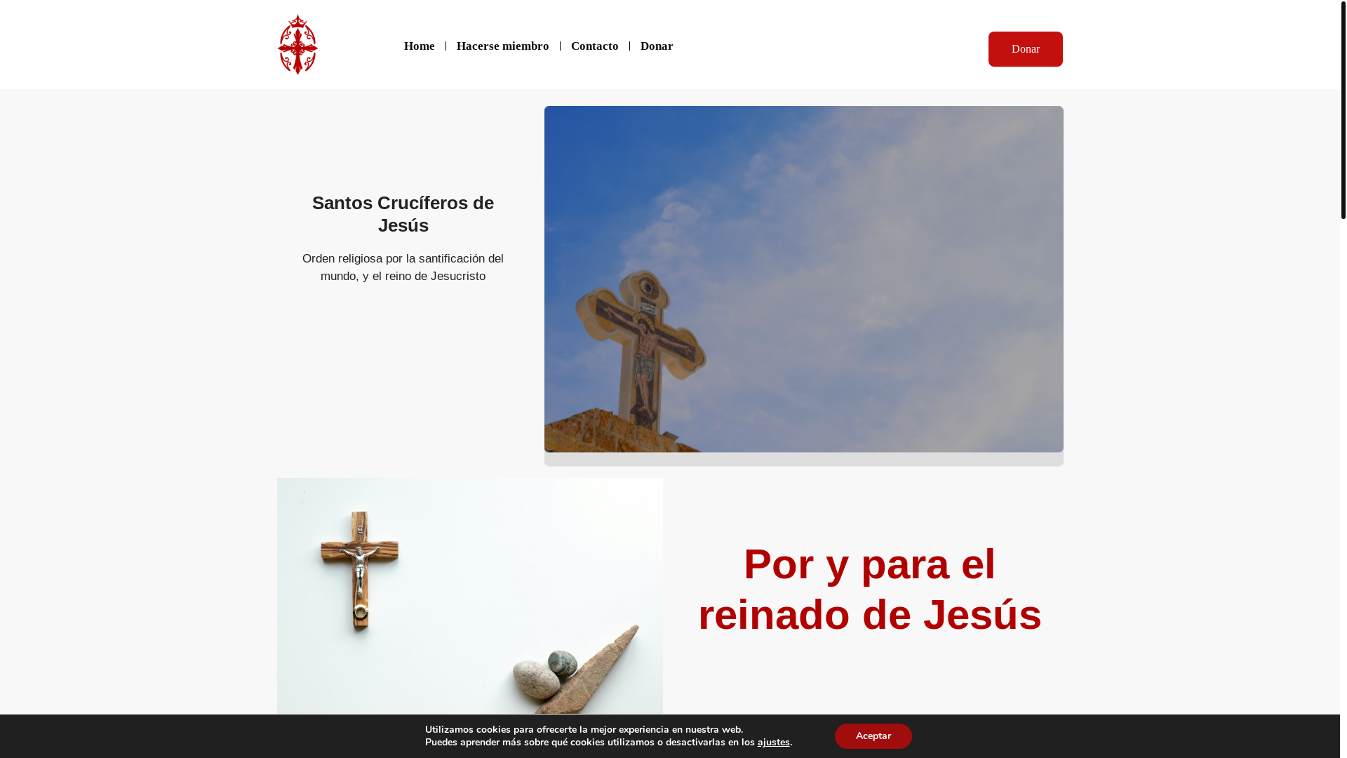 website screenshot of https://crucifero.org/