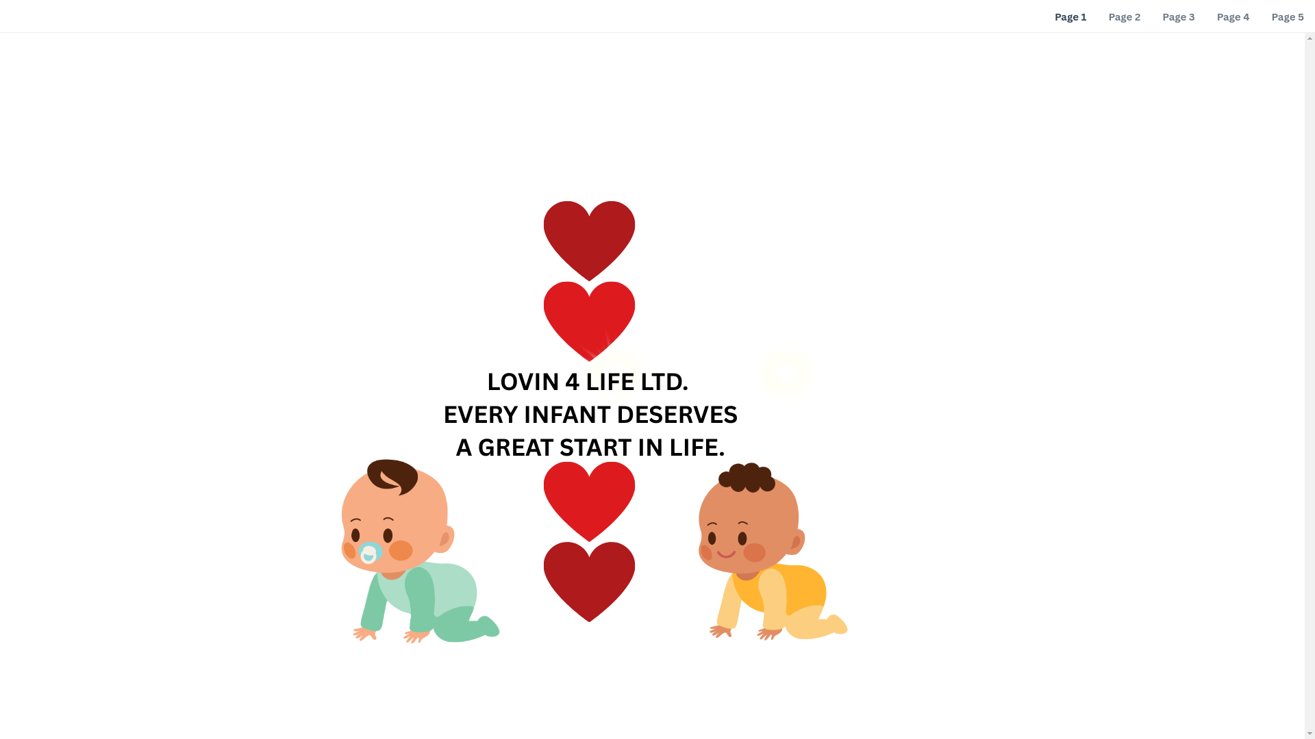 website screenshot of https://lovin4lifeltd.org/